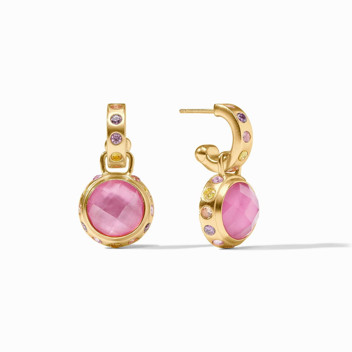Rainbow Hoop & Charm Earring