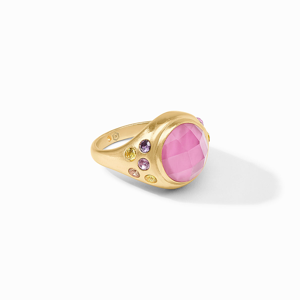Julie Vos - Rainbow Statement Ring, Iridescent Tourmaline Pink / 6