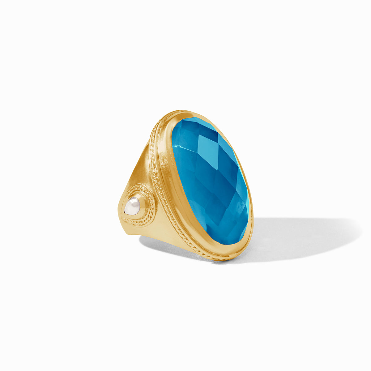 Julie Vos - Cannes Statement Ring, Iridescent London Blue / 8