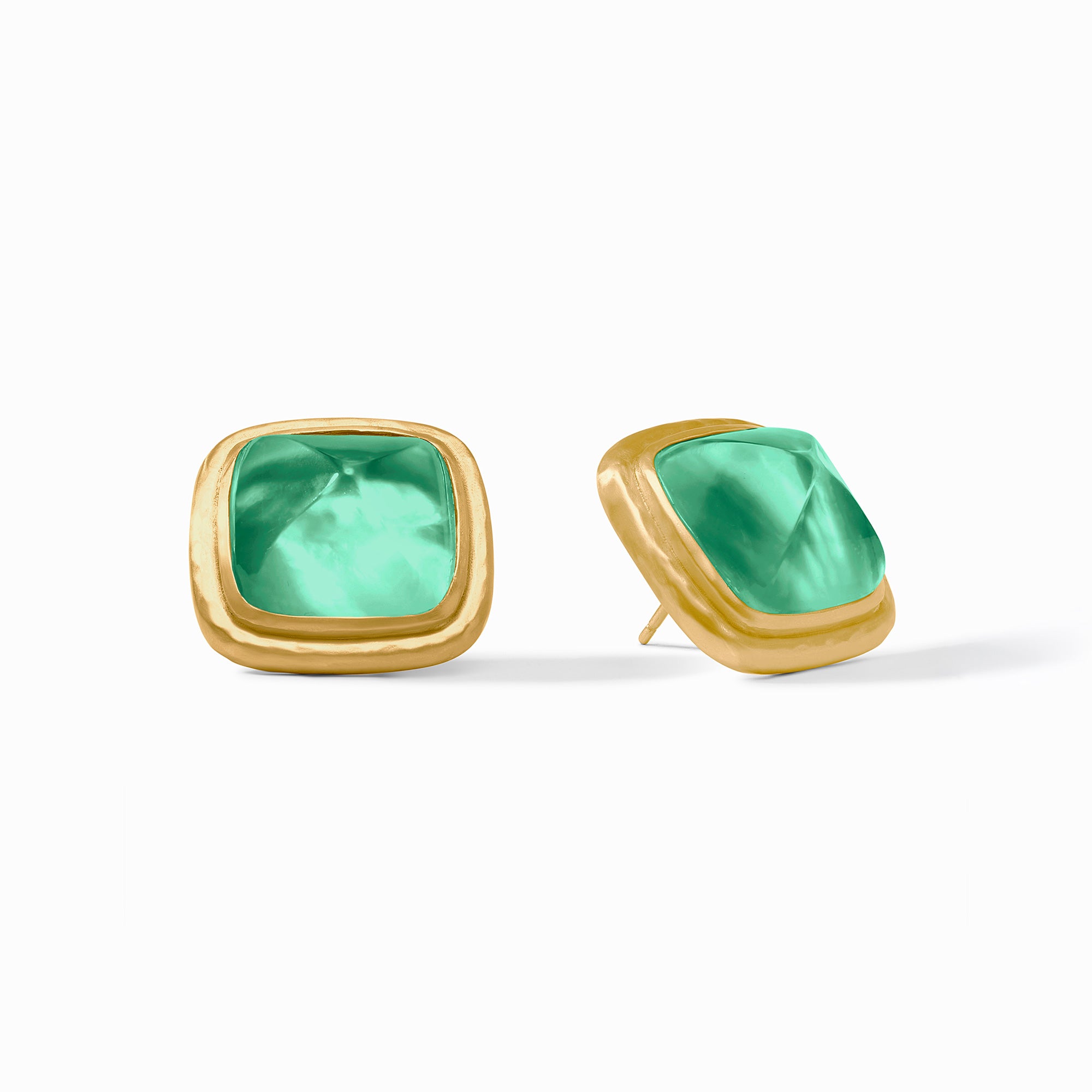 Julie Vos - Sahara Stone Stud, Iridescent Emerald Green