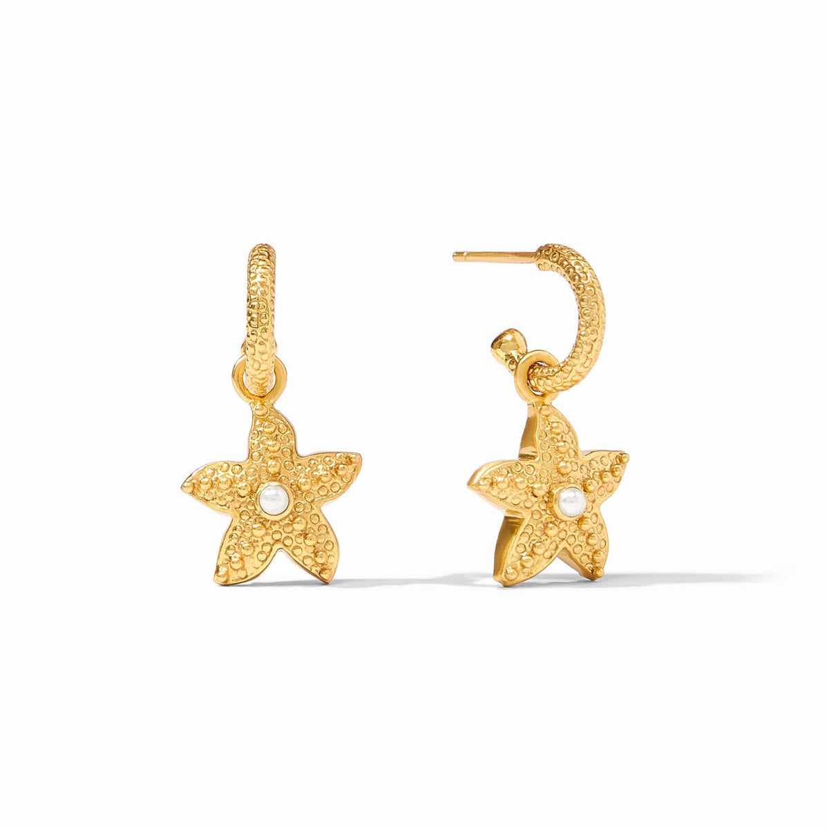 Julie Vos - Sanibel Starfish Hoop & Charm Earring, Pearl