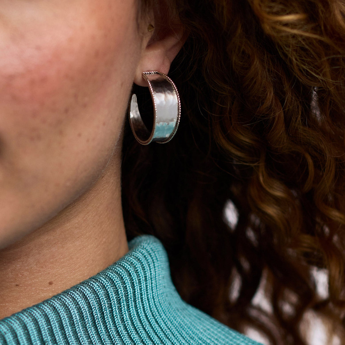 Savoy Silver Hoop Earrings | Julie Vos NWOT Julie Vos Savoty Statement Hoop Earring main image 1