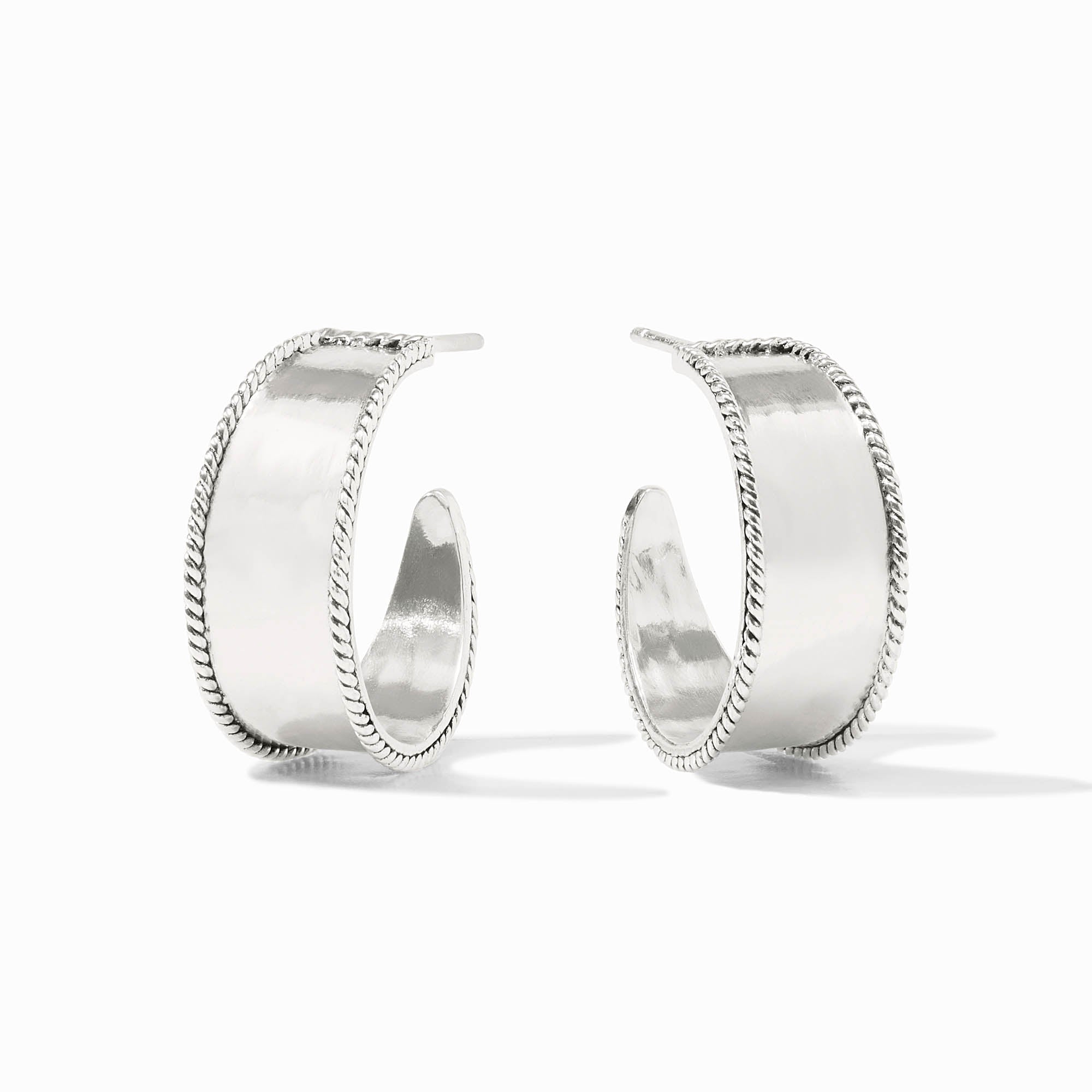 Savoy Silver Hoop Earrings | Julie Vos