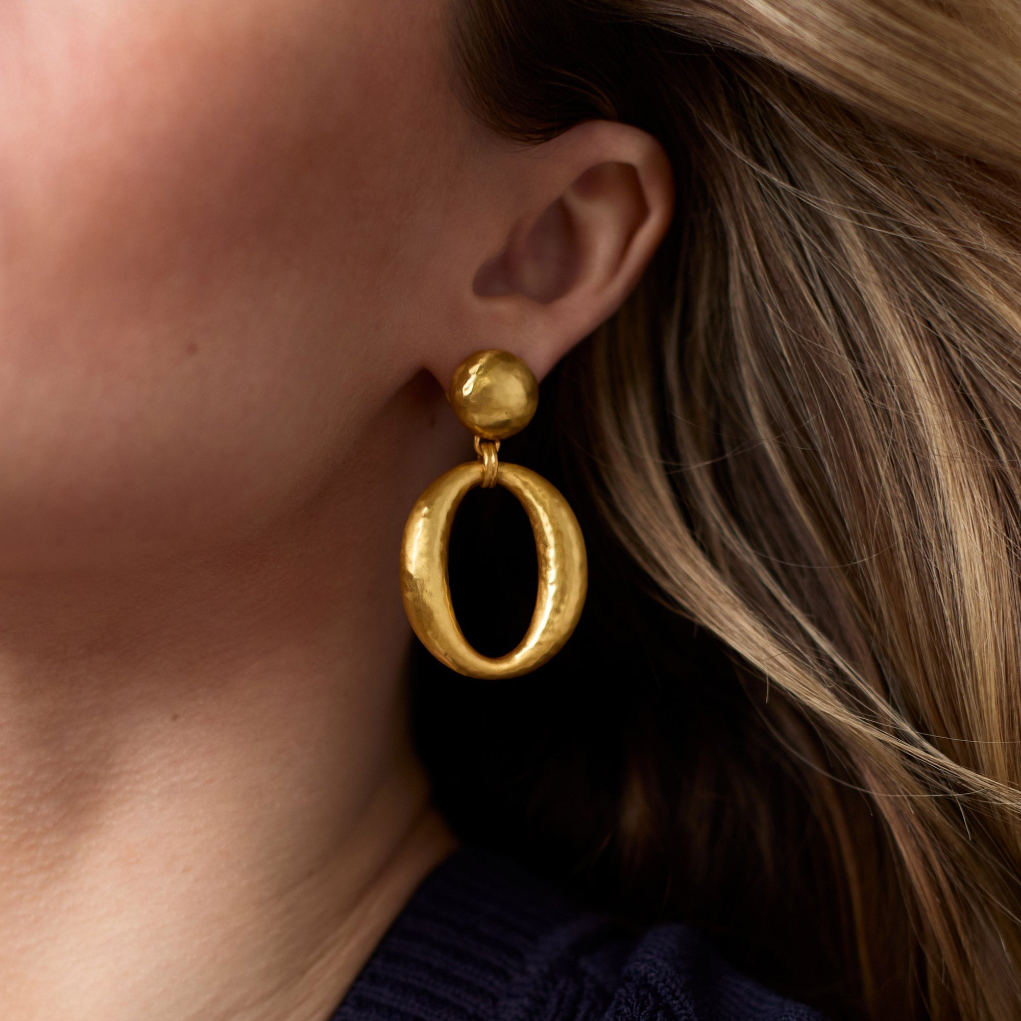 Solara Orbit Statement Gold Earring | Julie Vos