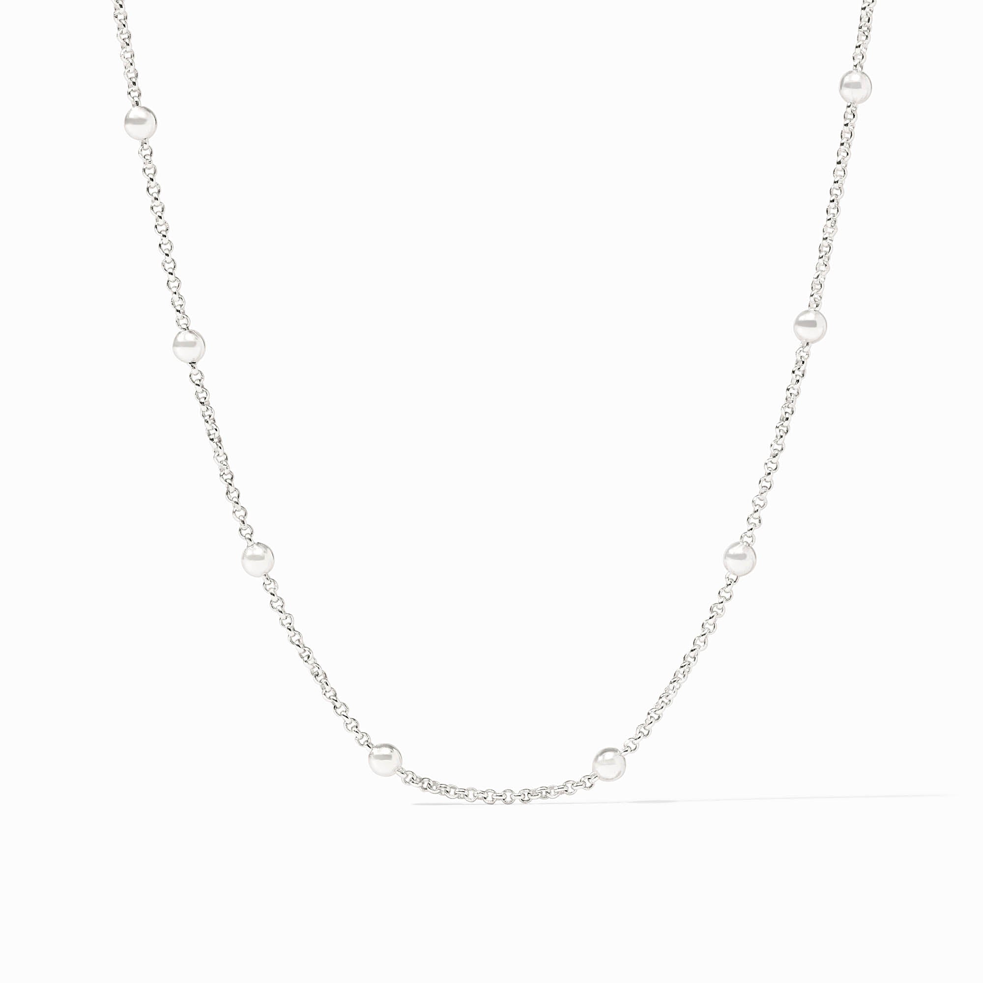 Solara Delicate Station Silver Necklace | Julie Vos