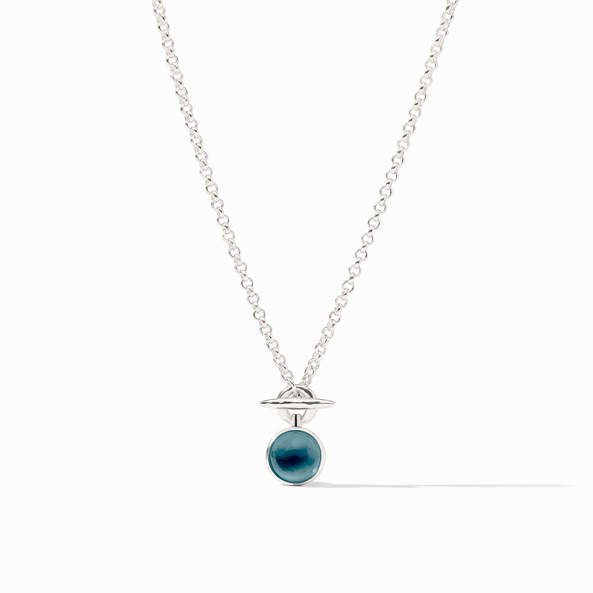 Julie Vos - Solara Solitaire Necklace, Iridescent Montana Blue