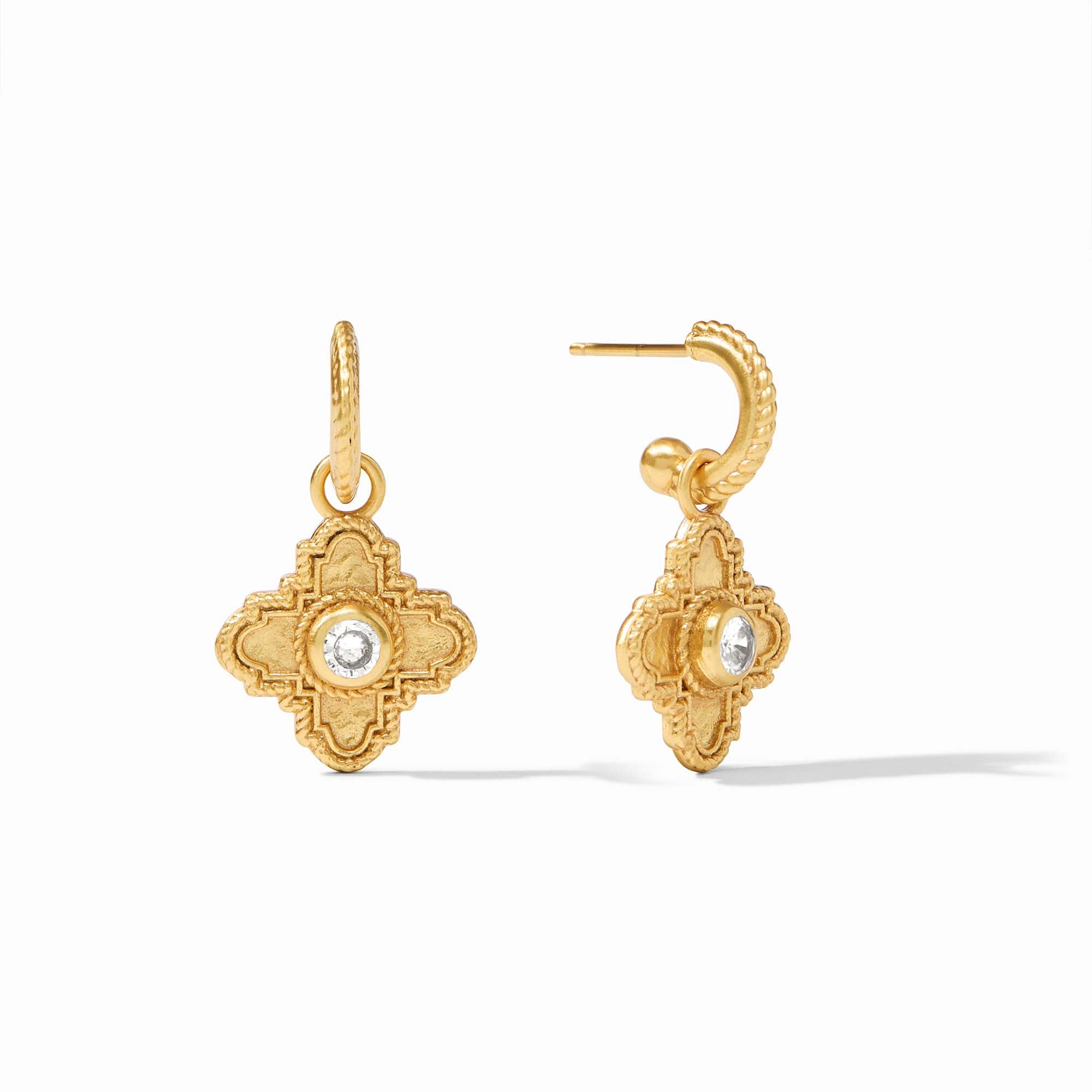 Theodora Hoop & Charm Earrings | Julie Vos