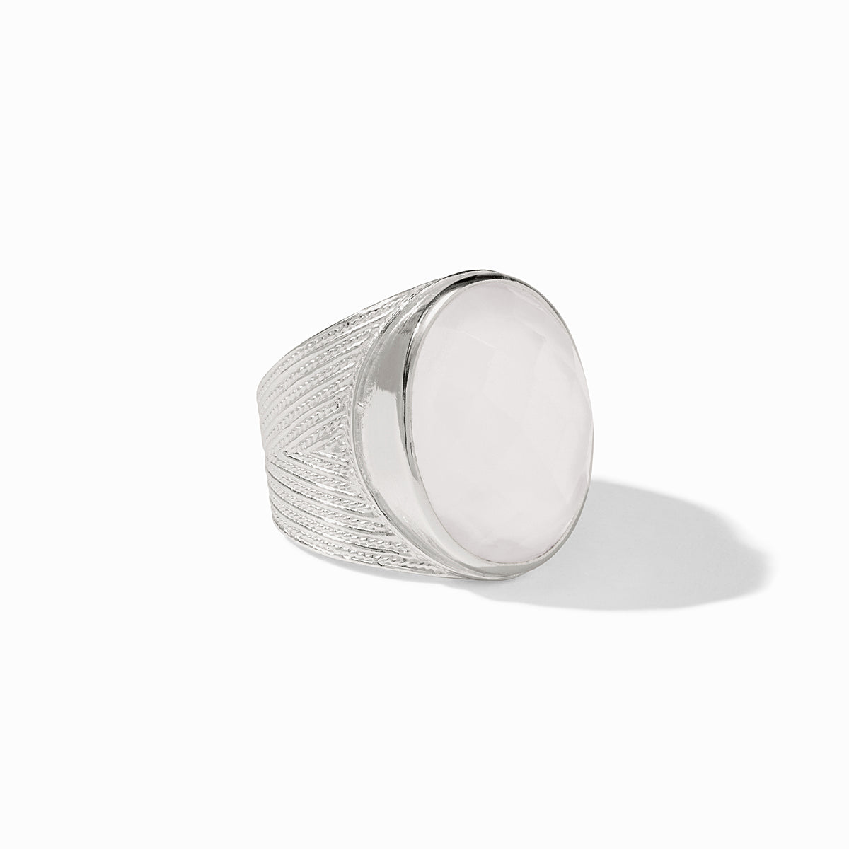 Julie Vos - Verona Statement Ring, Iridescent Clear Crystal / 9