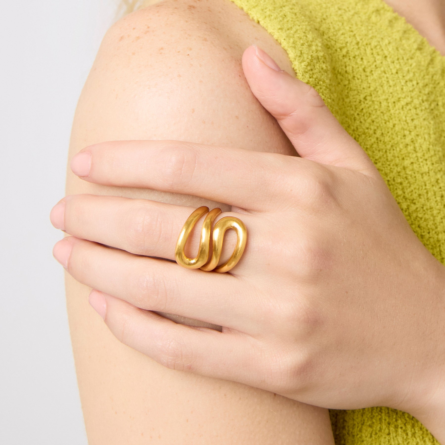 Gold Wave Wrap Ring | Julie Vos