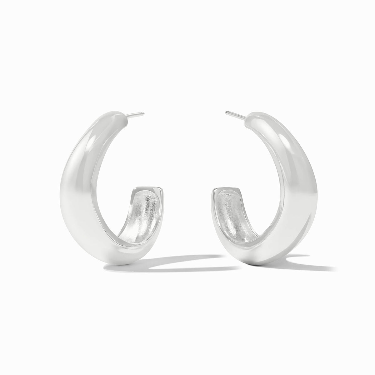 Julie Vos - Wave Hoop, Silver / Medium
