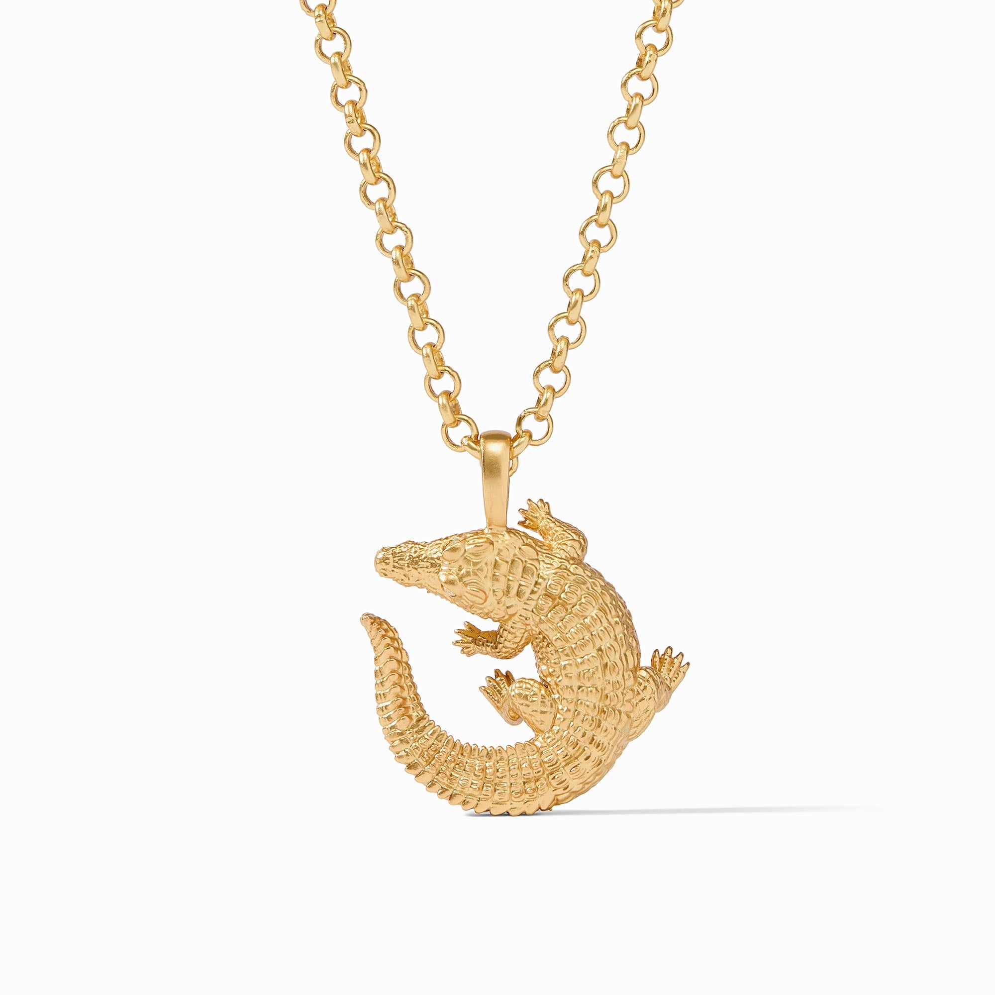 Alligator Pendant - Gold Pendant Necklace | Julie Vos