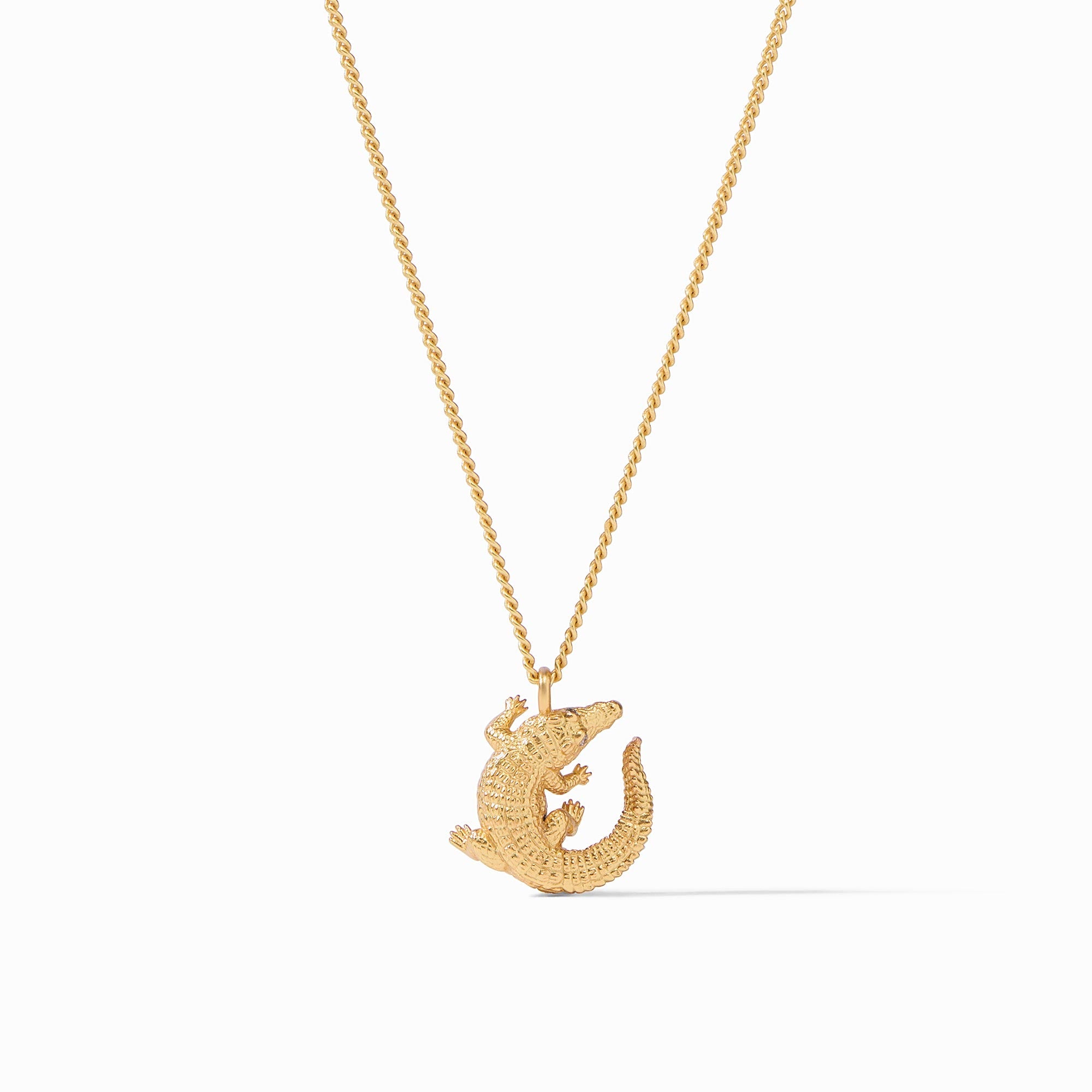 Alligator Gold Solitaire Necklace | Julie Vos