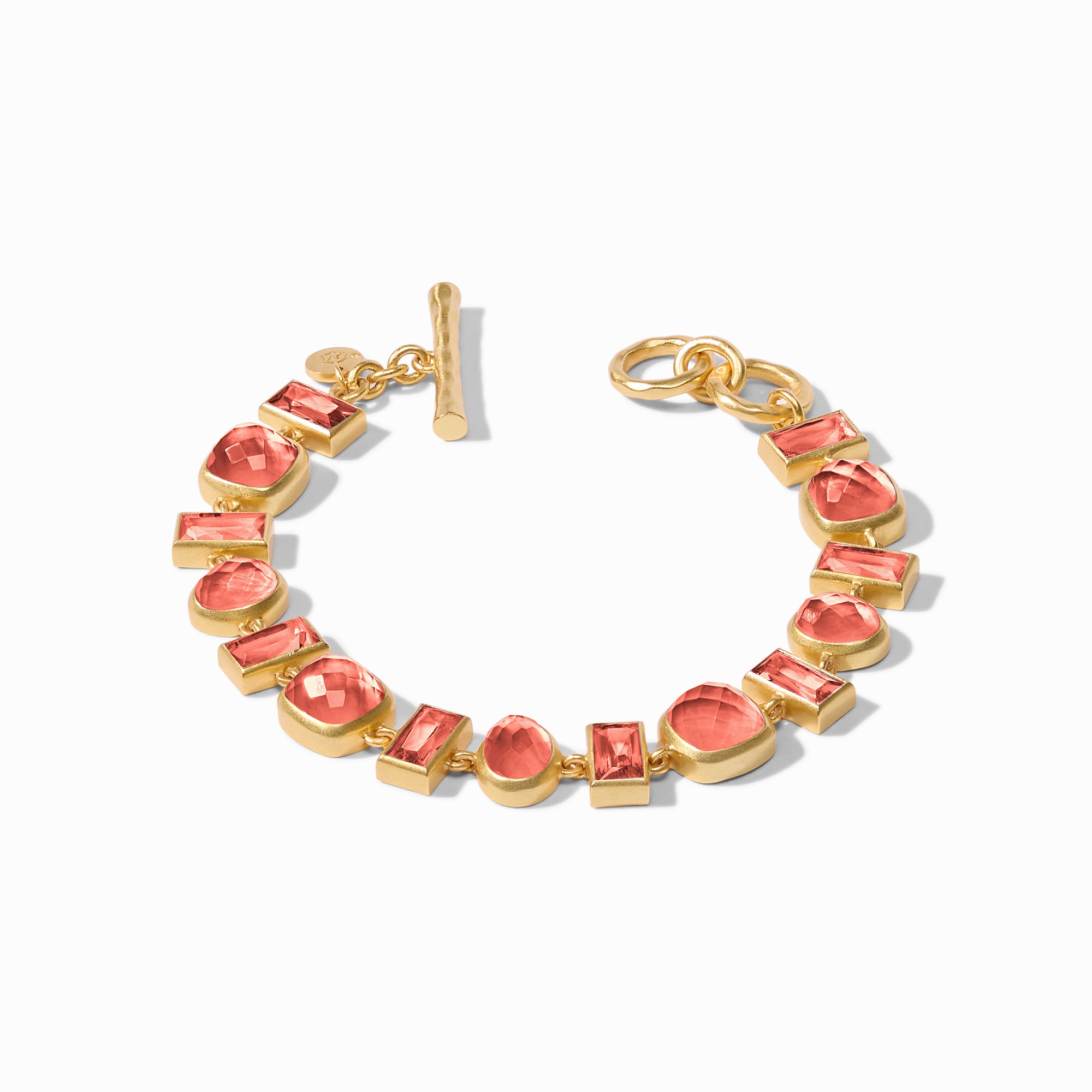 Julie Vos - Antonia Tennis Bracelet, Iridescent Coral