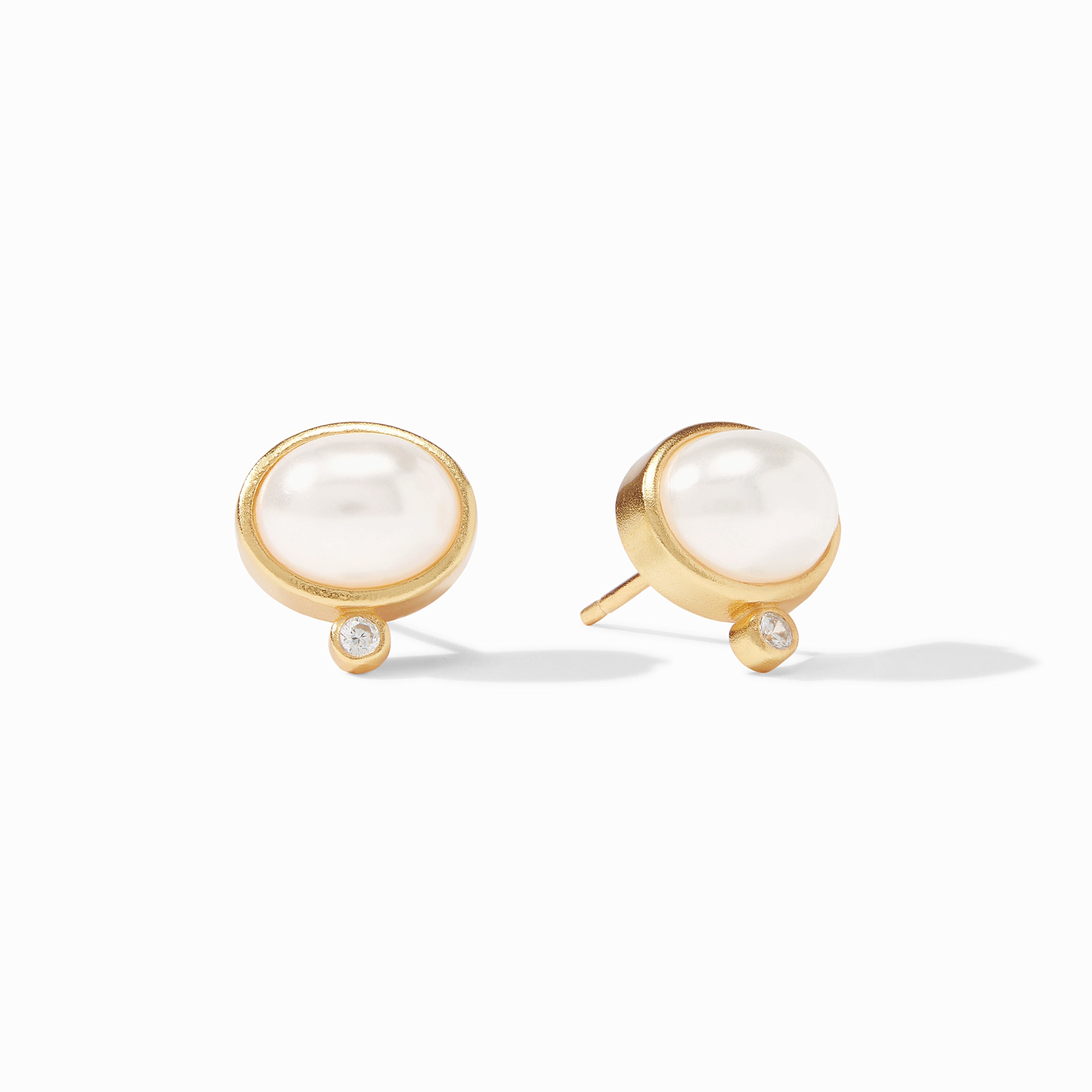 Antonia Stud - Gold CZ Stud Earrings | Julie Vos
