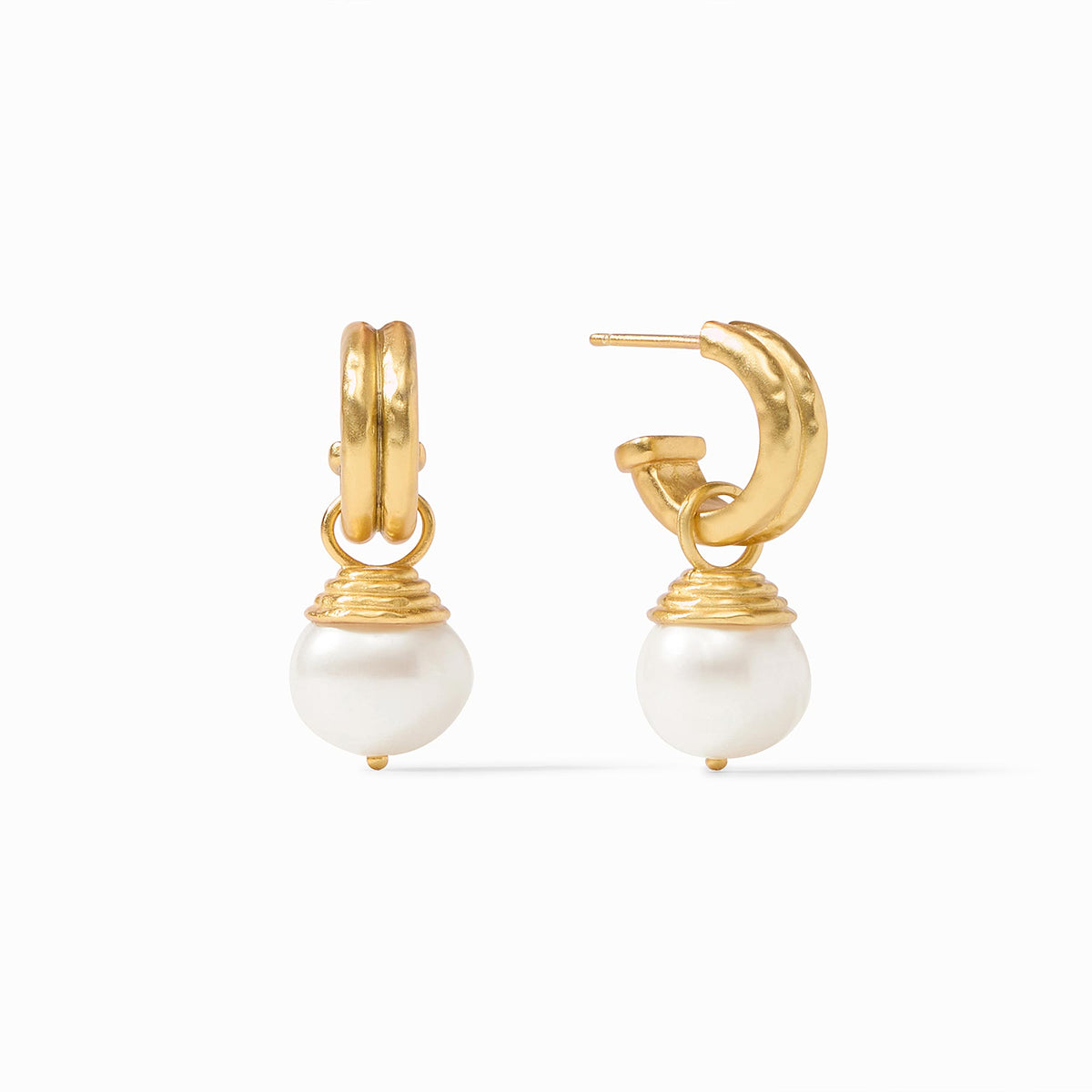 Julie Vos - Astor Pearl Hoop & Charm Earring, Pearl