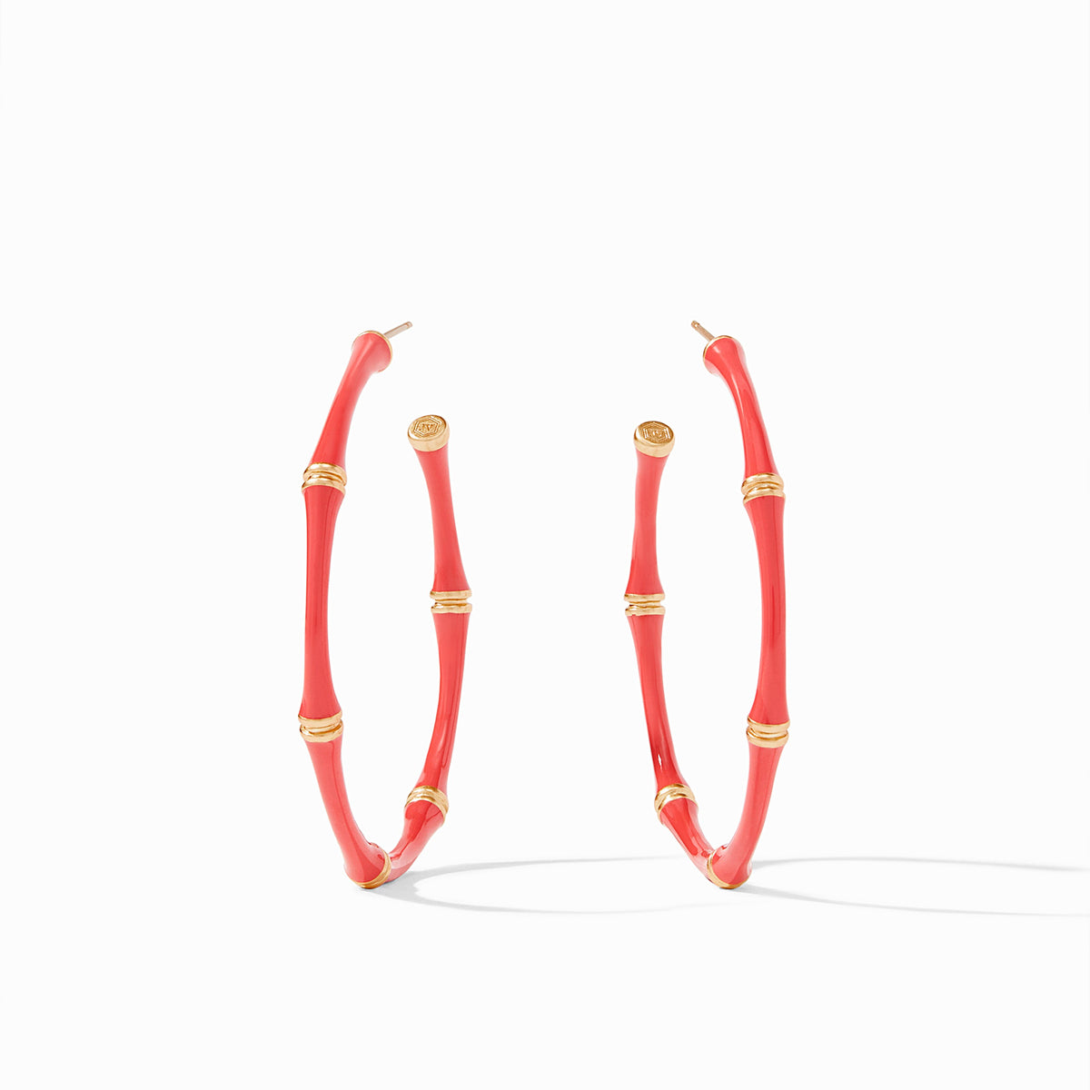 Coral Enamel, coral crush, earrings to love, earrings