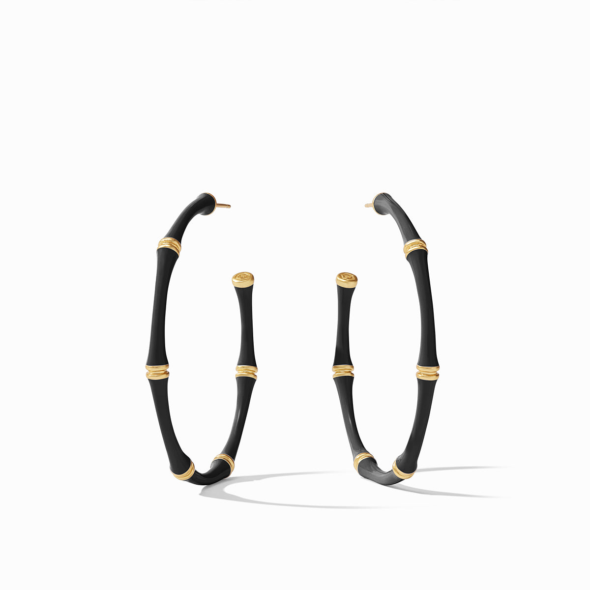 Julie Vos - Bamboo Hoop, Obsidian Black Enamel / Large