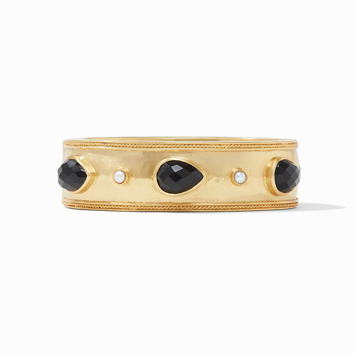Julie Vos - Cassis Statement Hinge Bangle, Obsidian Black