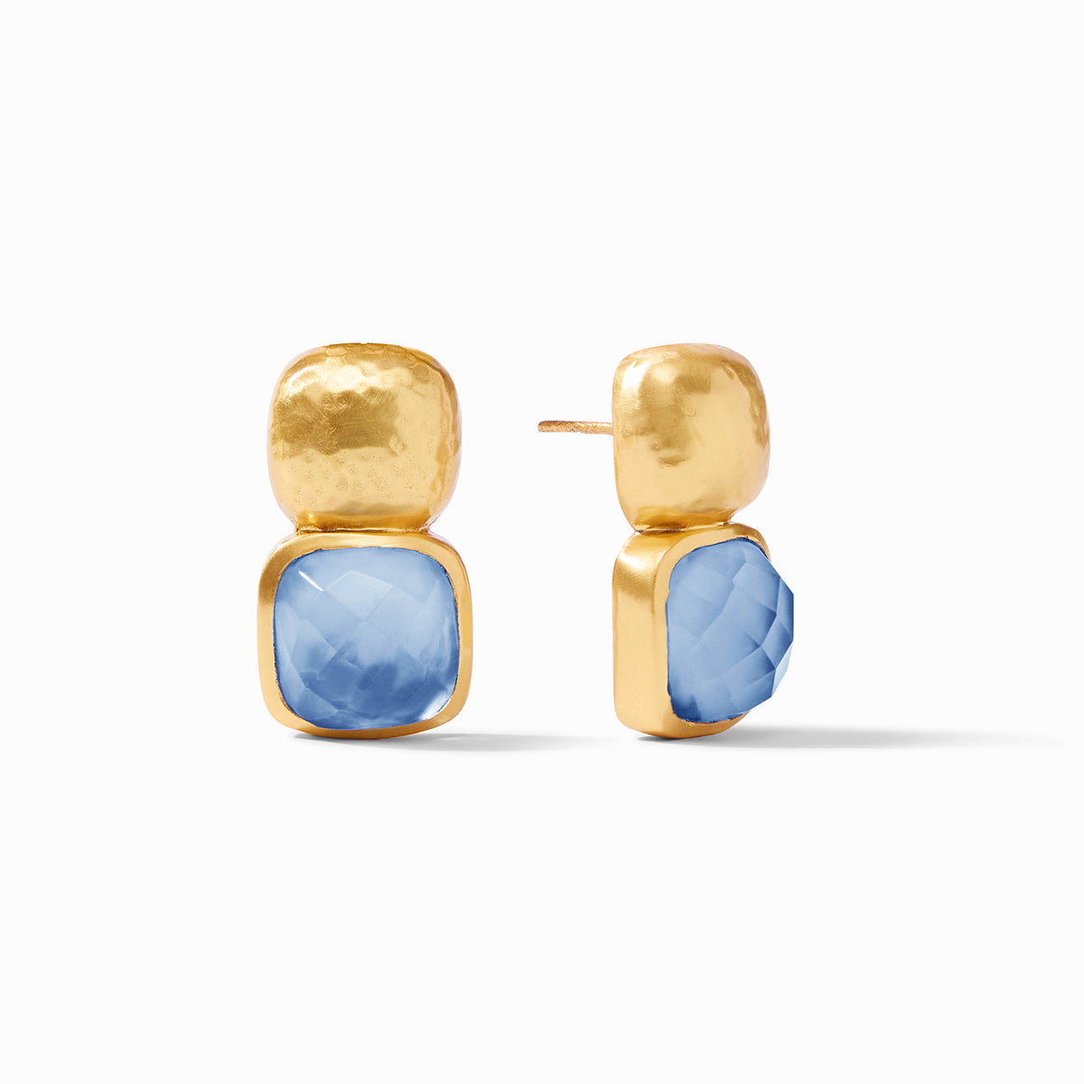 Julie Vos - Catalina Earring, Iridescent Chalcedony Blue