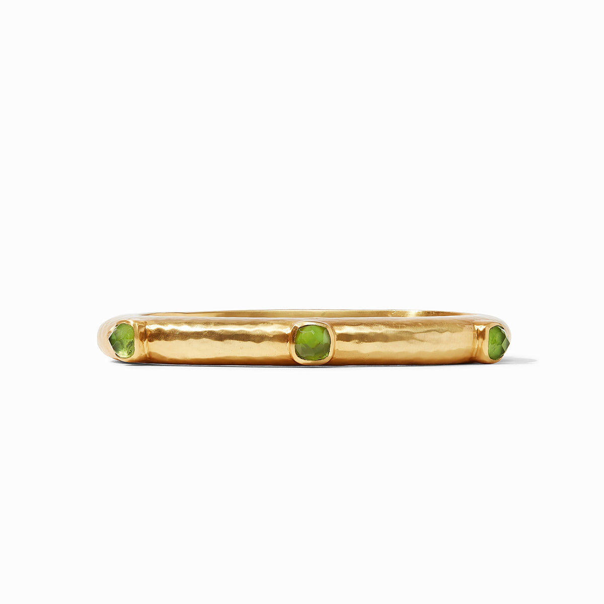 Julie Vos - Catalina Hinge Bangle, Iridescent Jade Green