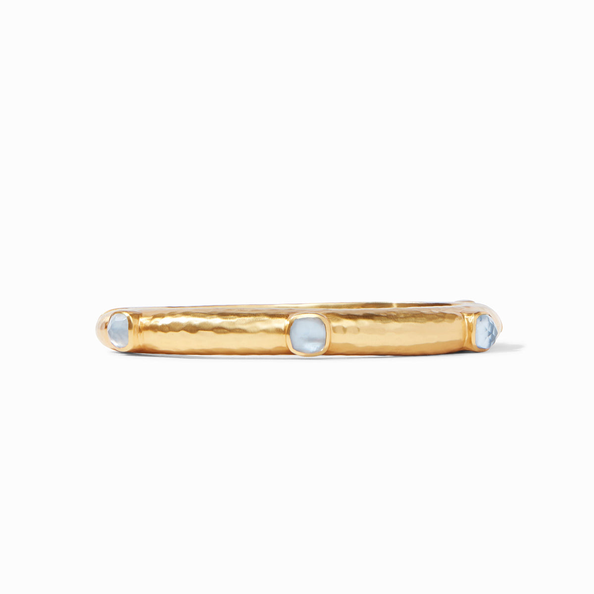 Julie Vos - Catalina Hinge Bangle, Iridescent Chalcedony Blue