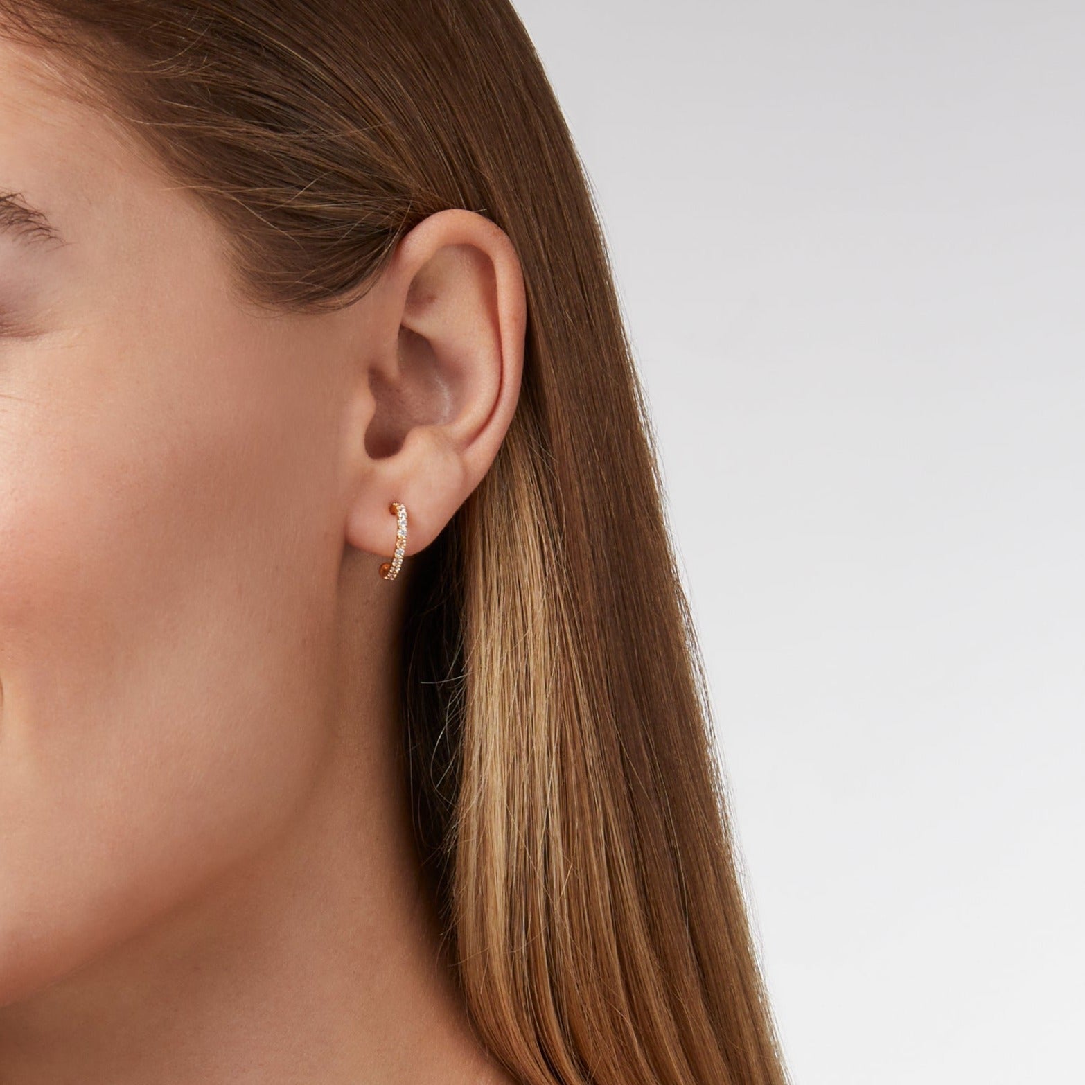 Celeste Hoop Charm Earrings Julie Vos