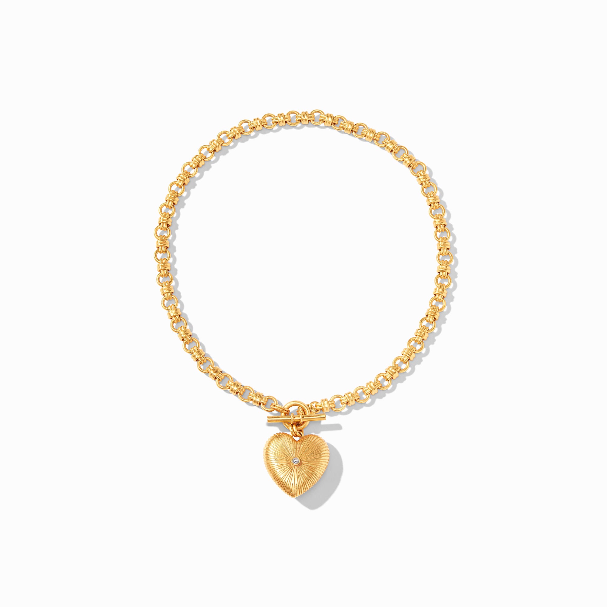 ESME HEART CZ SOLITAIRE NKLC GLD CZ main image 1
