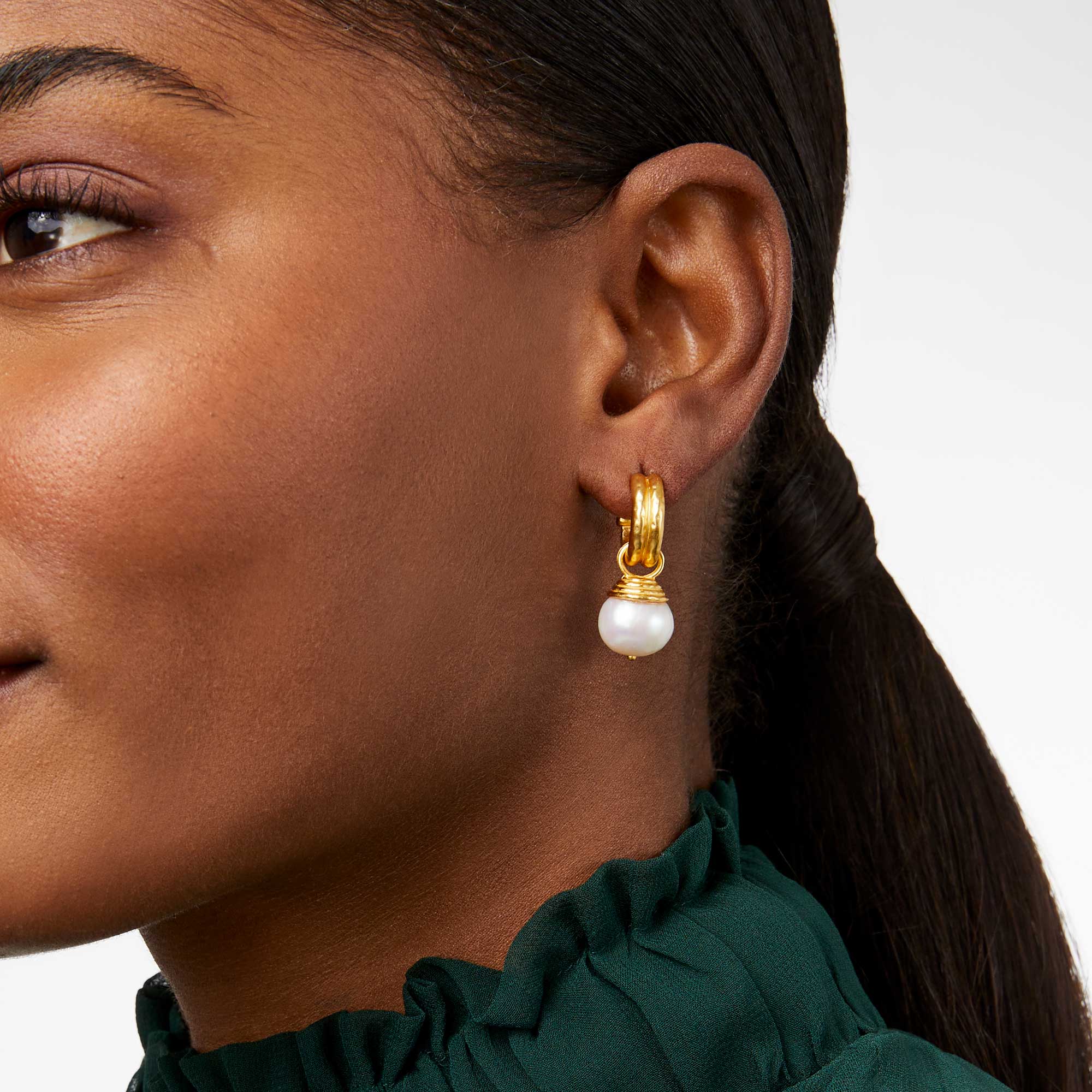 Astor Pearl Hoop Charm Earring Julie Vos