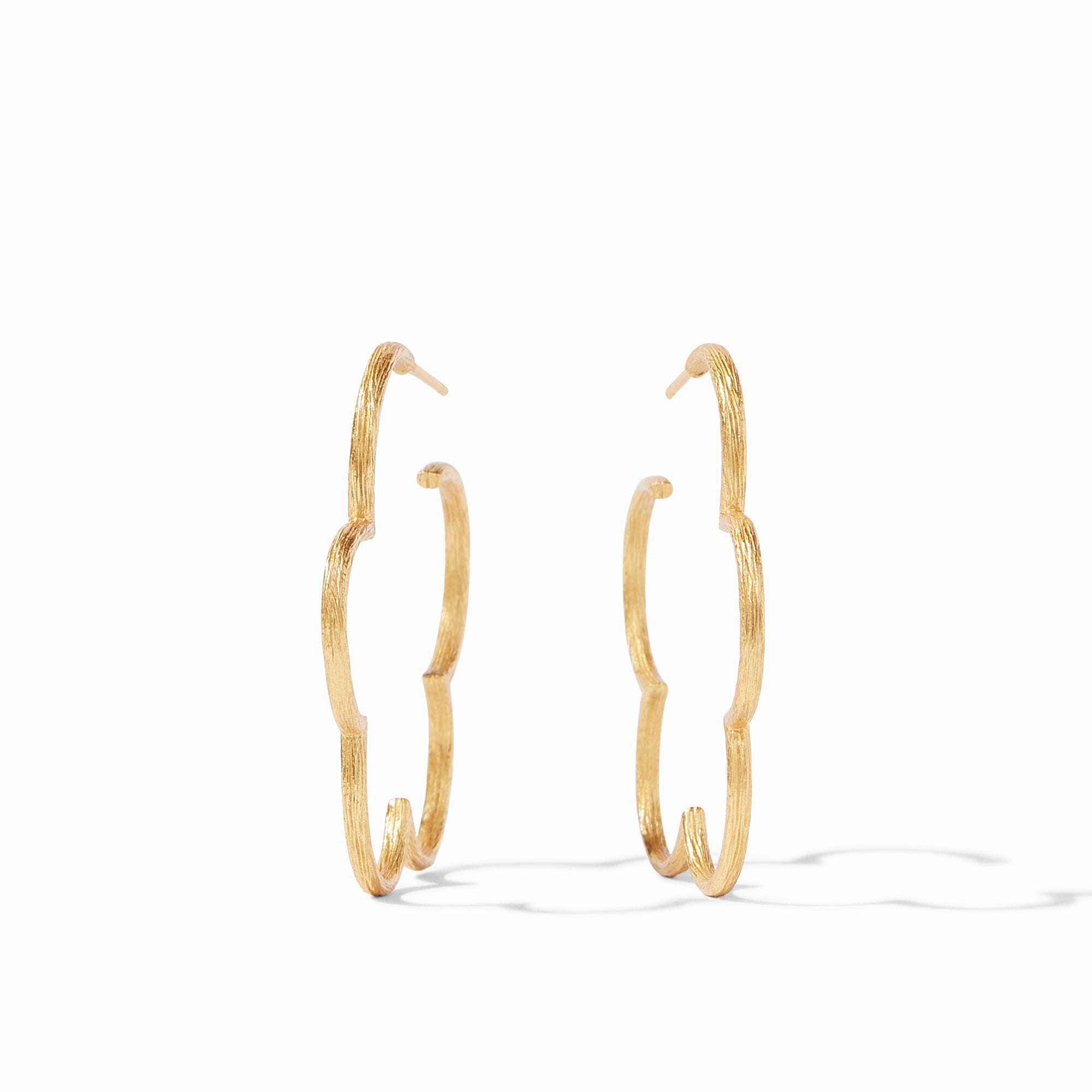 Gardenia Hoop Earrings Silver