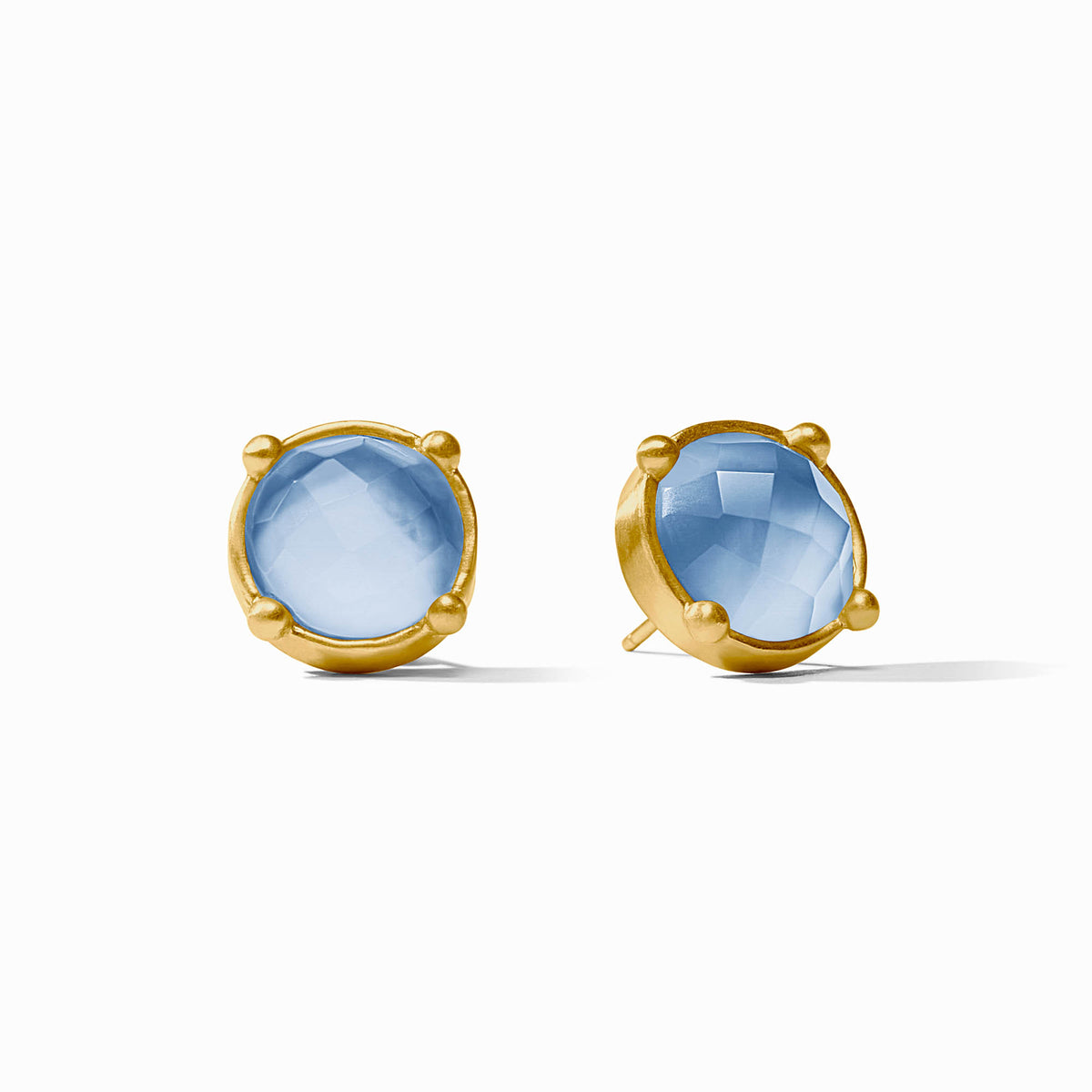Julie Vos - Honey Stud, Iridescent Chalcedony Blue