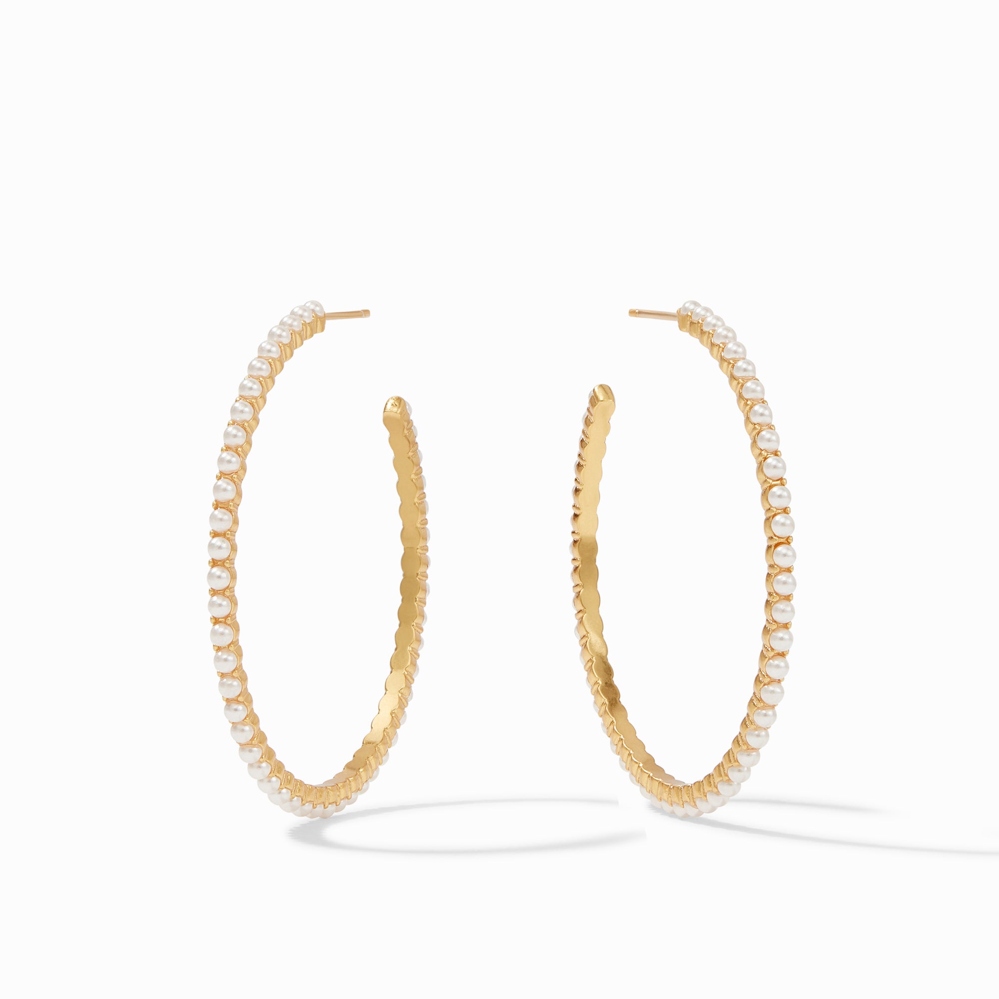 Victoria Hoop Earrings - Stainless Steel – Pearls And Rocks