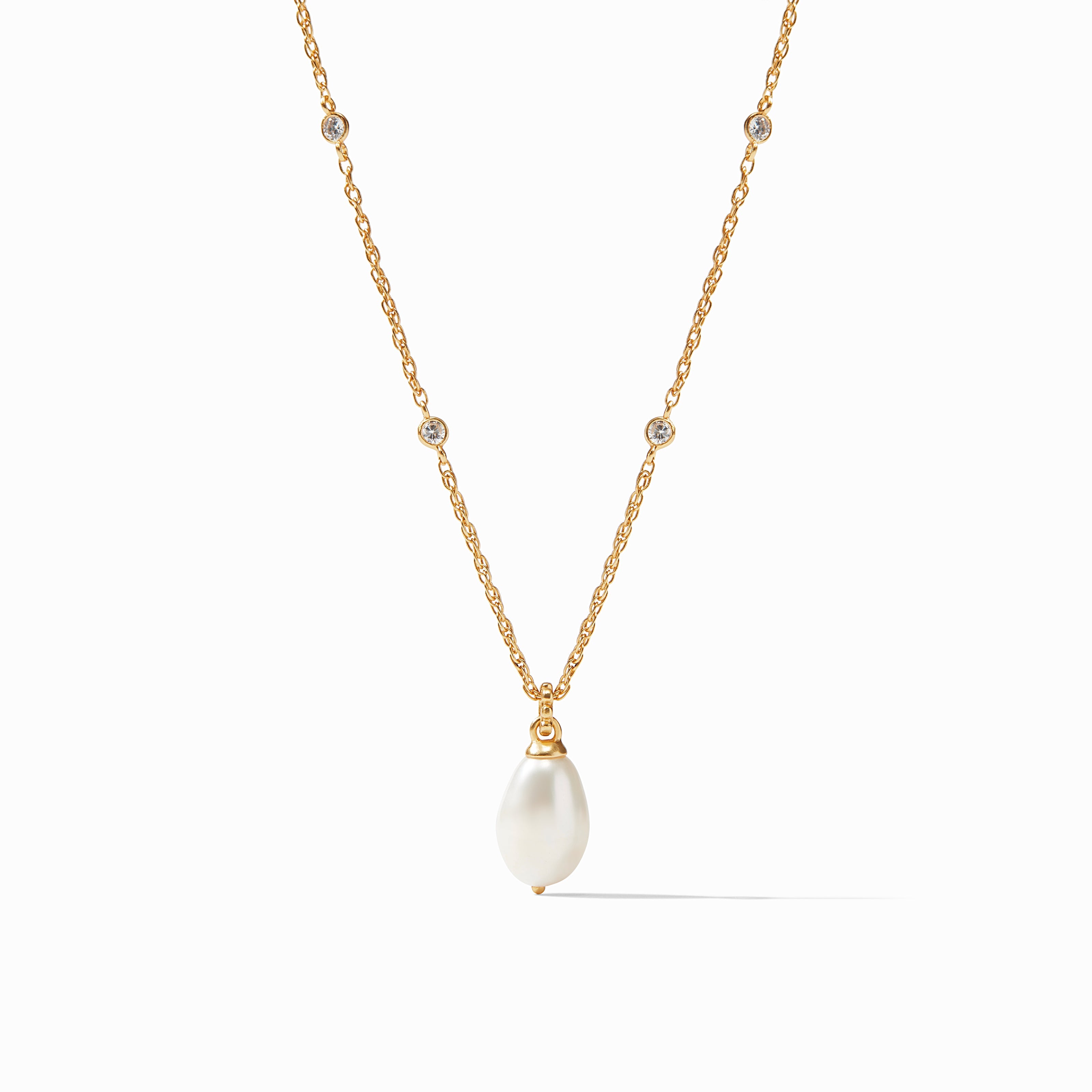 Solitaire discount pearl necklace