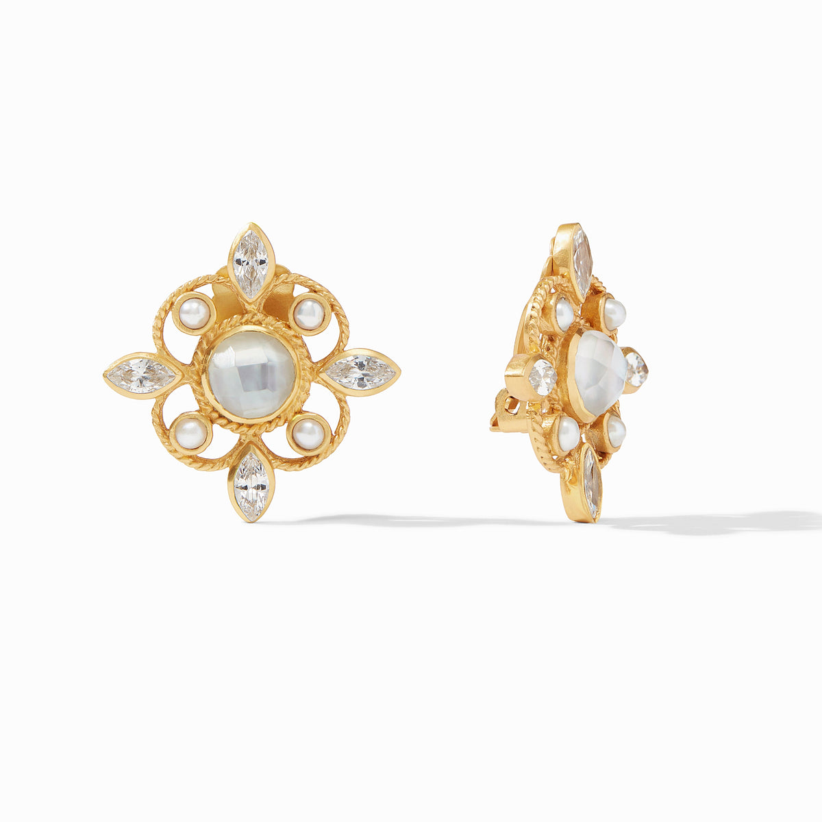 Julie Vos - Monaco Clip, Iridescent Clear Crystal