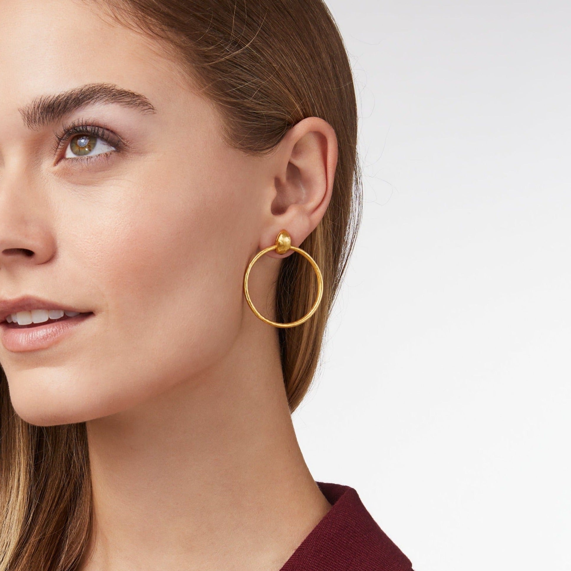 Delicate gold hoop earrings shop