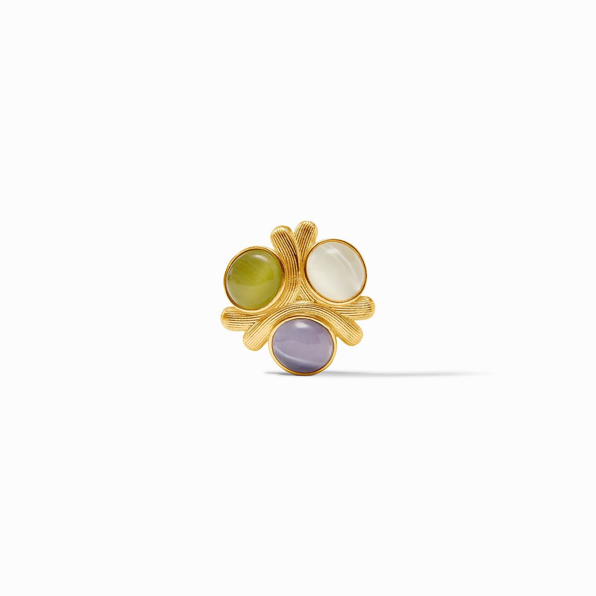Julie Vos - Cobblestone Brooch, Multi-Stone Cat's Eye