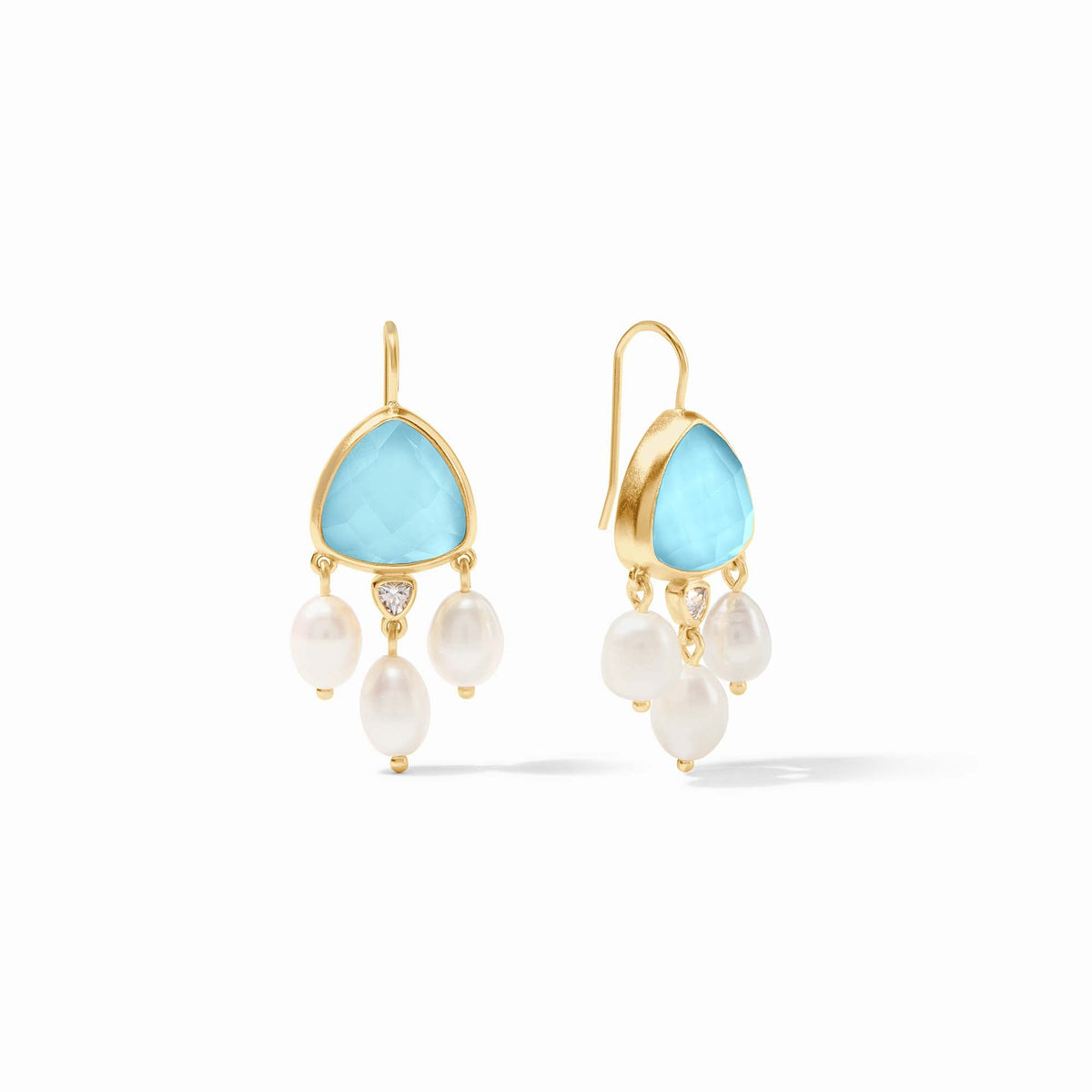 Julie Vos - Aquitaine Chandelier Earring, Iridescent Capri Blue