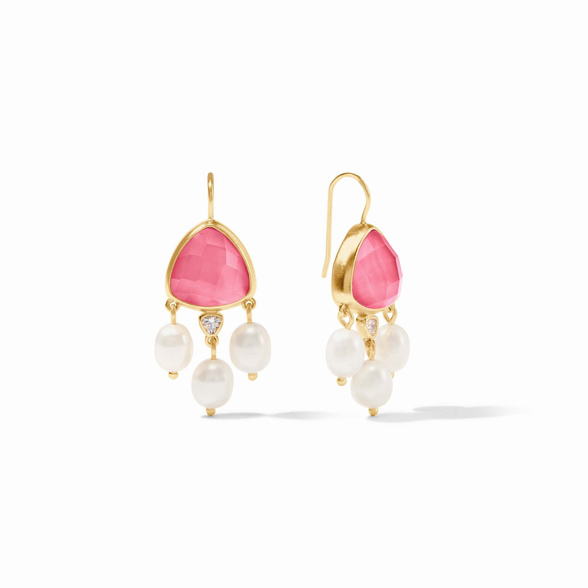 Julie Vos - Aquitaine Chandelier Earring, Iridescent Peony Pink