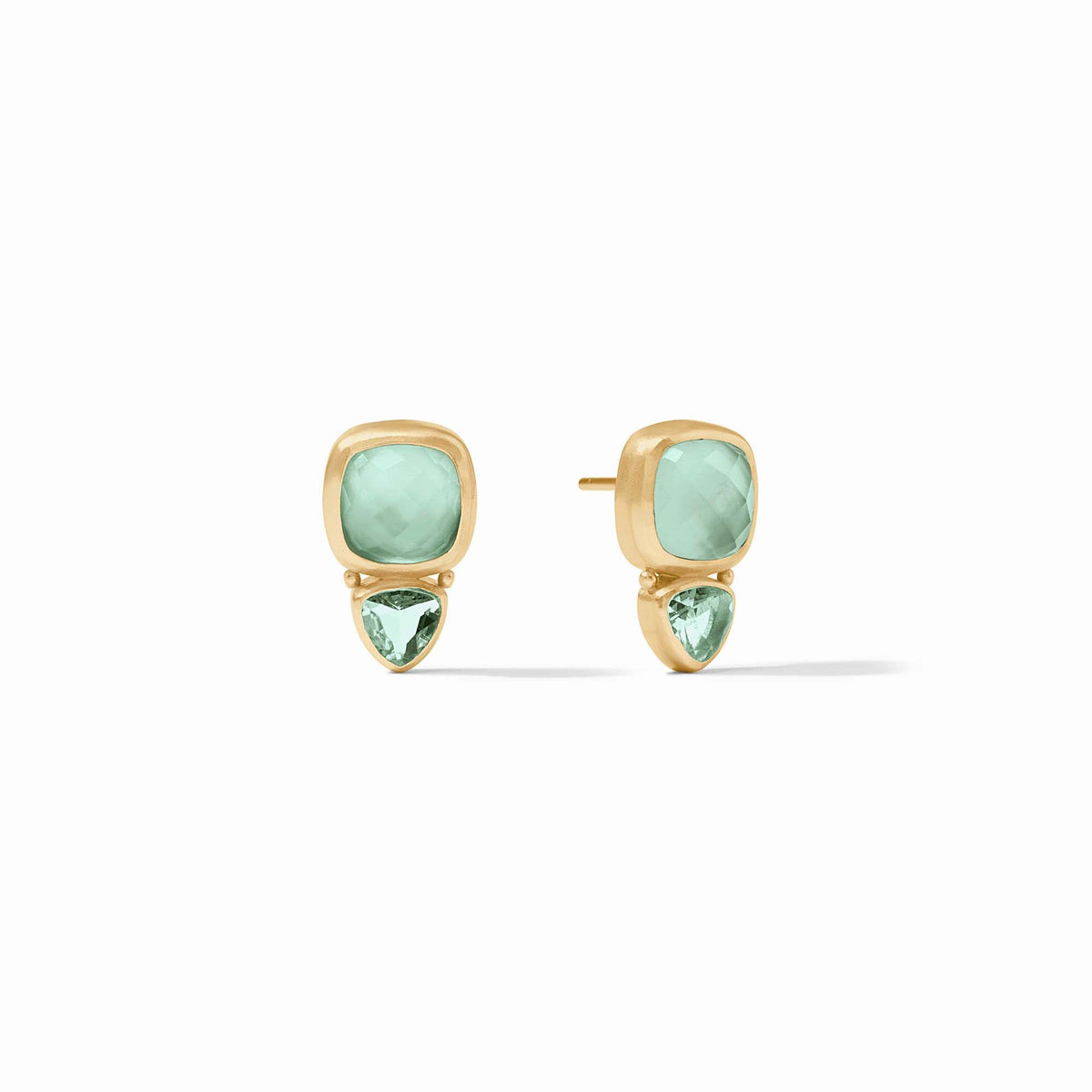 Julie Vos - Aquitaine Duo Stud, Iridescent Aquamarine Blue