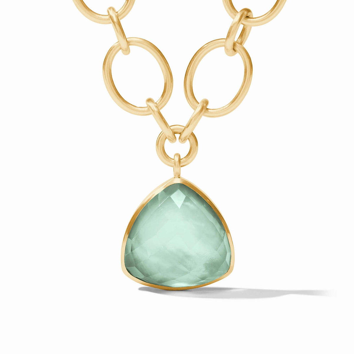 Julie Vos - Aquitaine Statement Necklace, Iridescent Aquamarine Blue