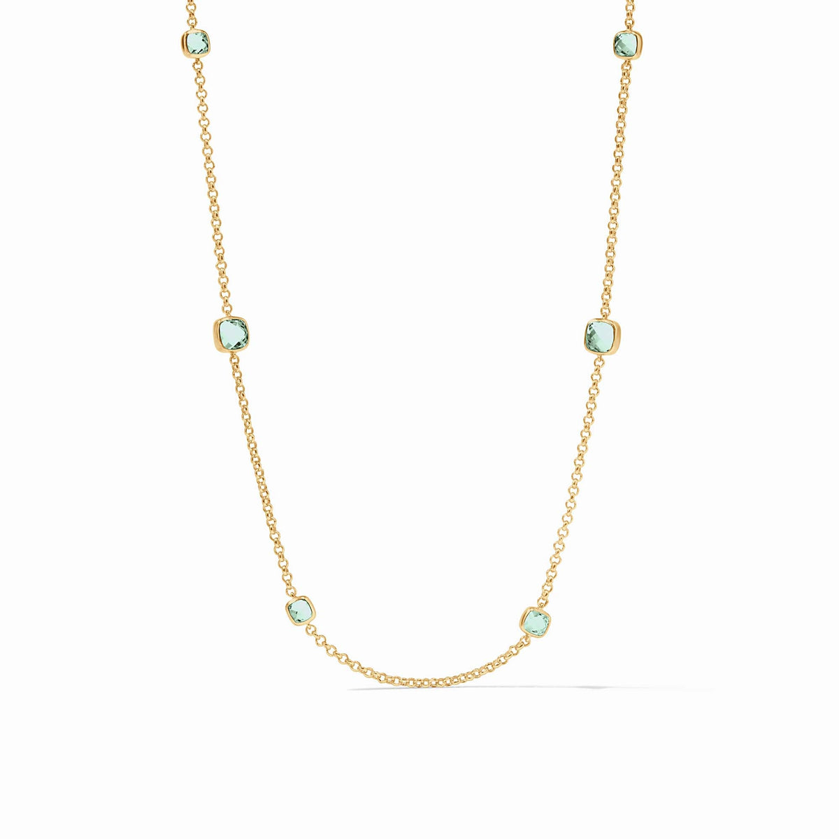 Julie Vos - Aquitaine Station Necklace, Aquamarine Blue