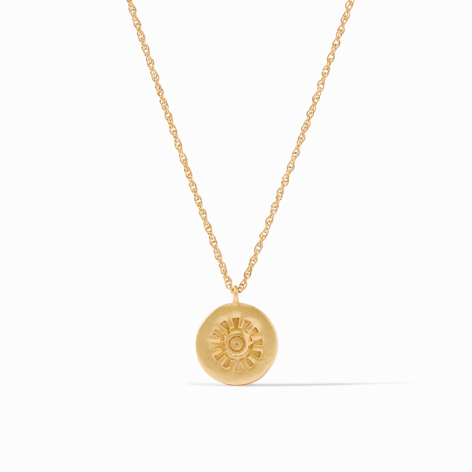 Aurora Solitaire Necklace showing reverse side; carousel