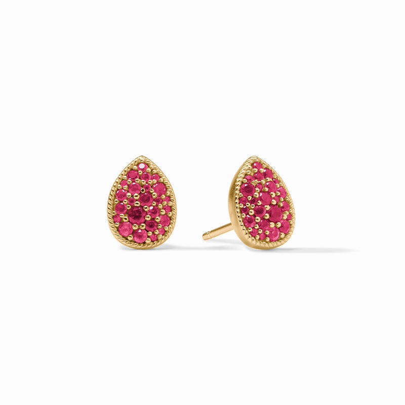 Pavé Teardrop Stud