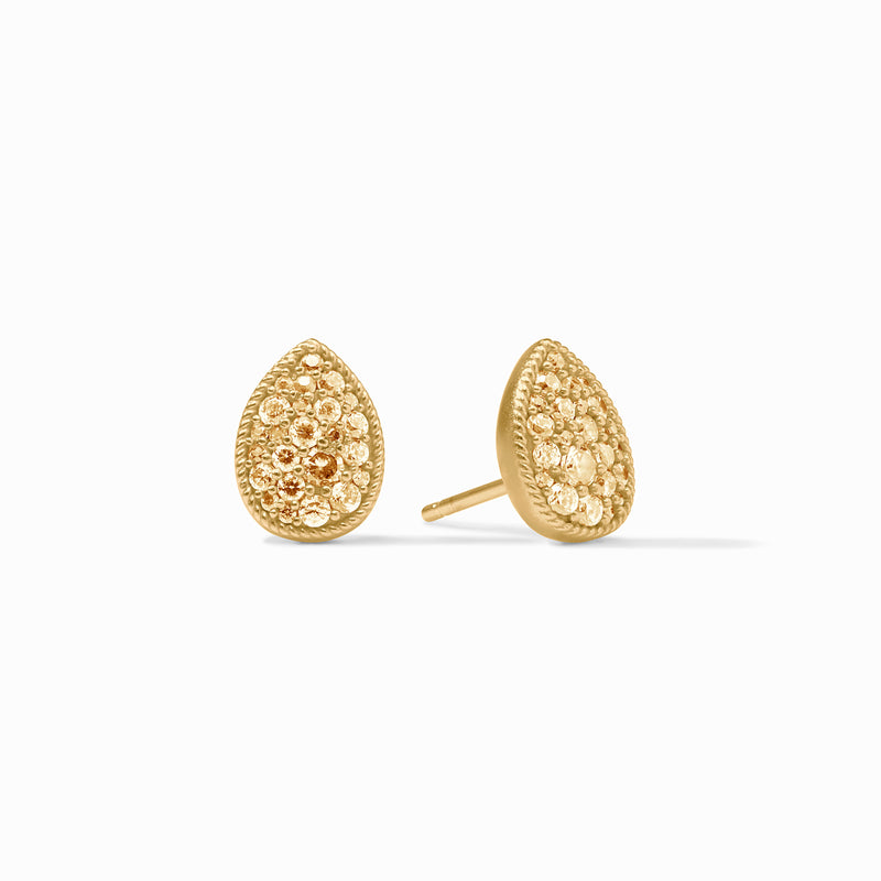 Pavé Teardrop Stud