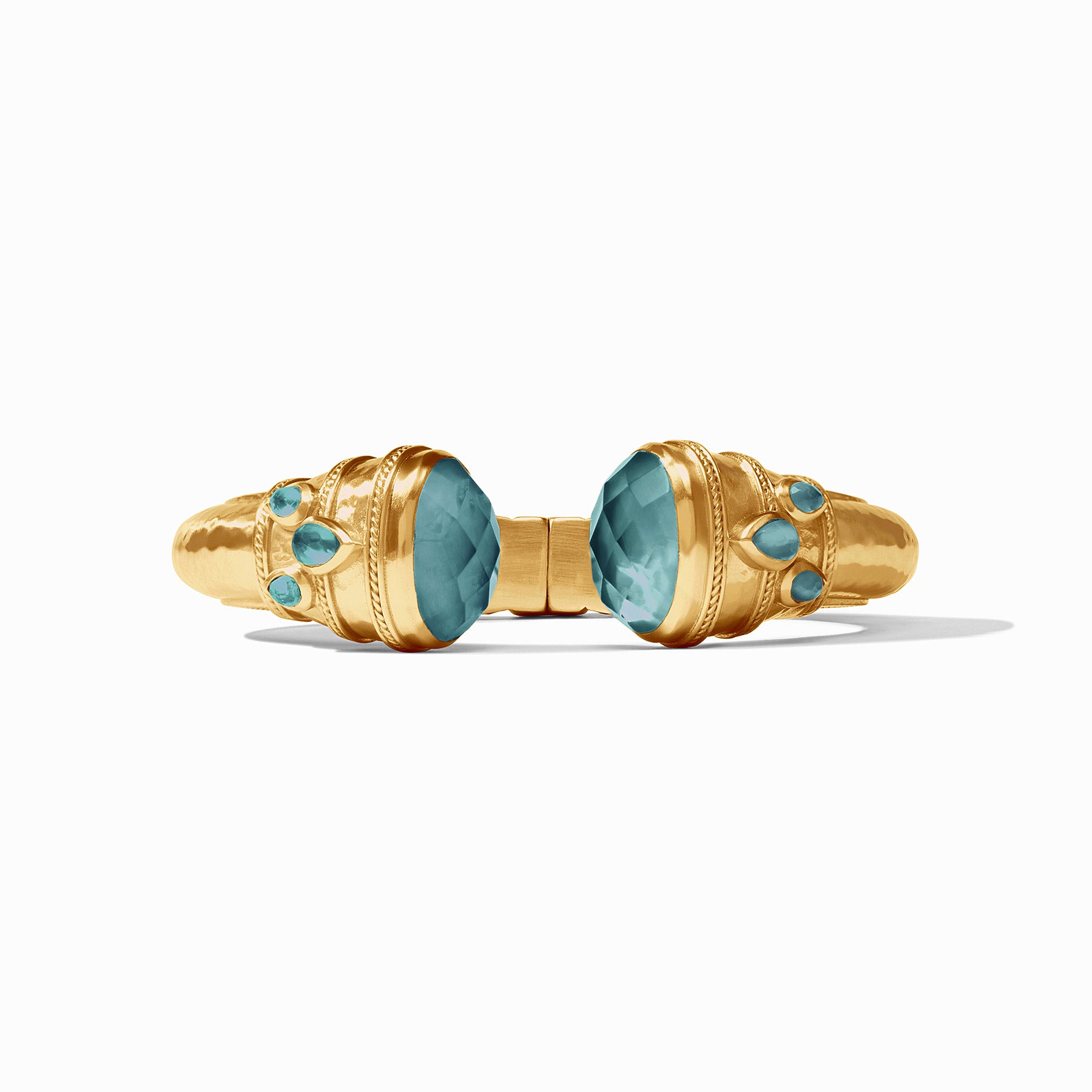 Julie Vos - Cannes Cuff, Iridescent Peacock Blue / Small