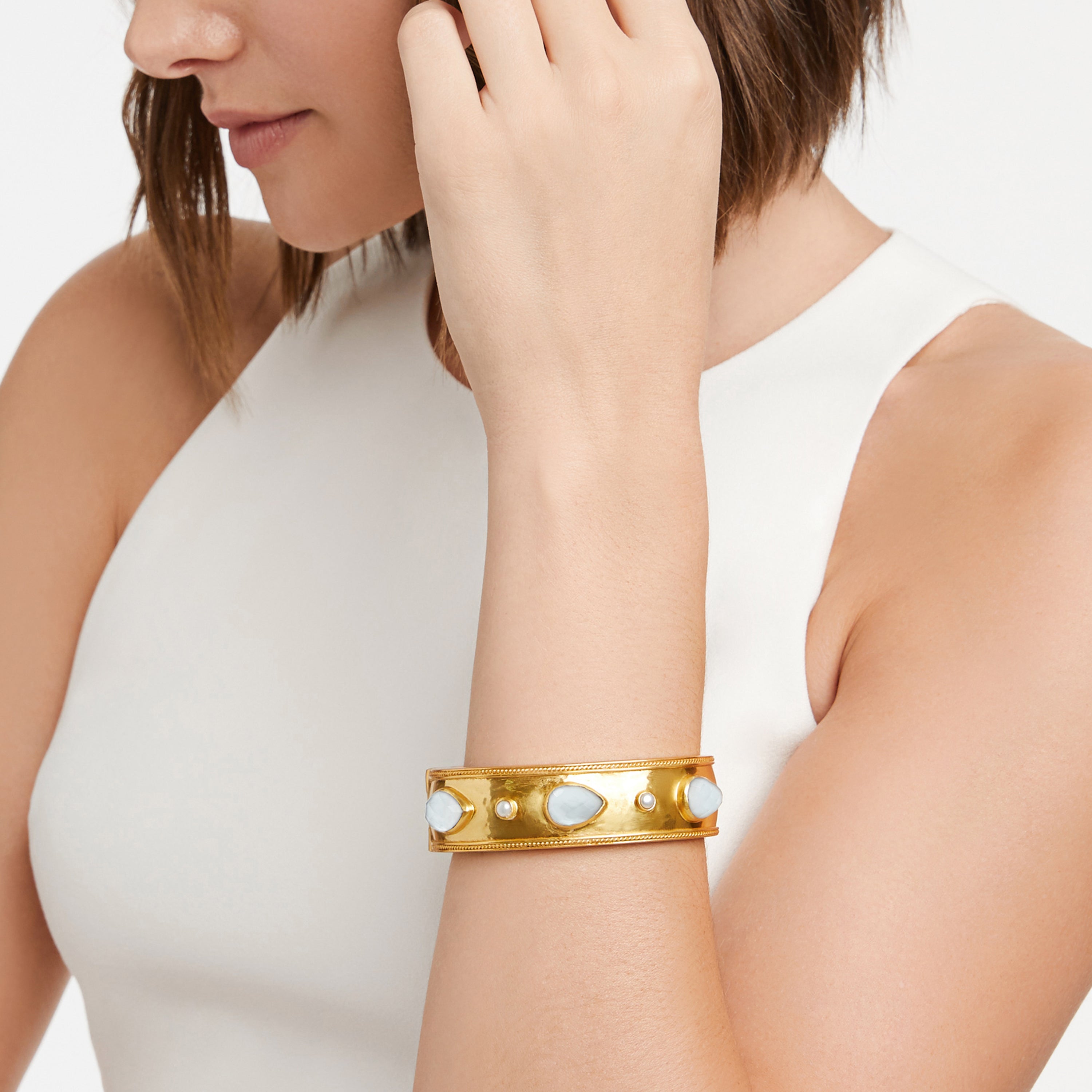 Cannes Statement Hinge Bangle Bracelet | Julie Vos
