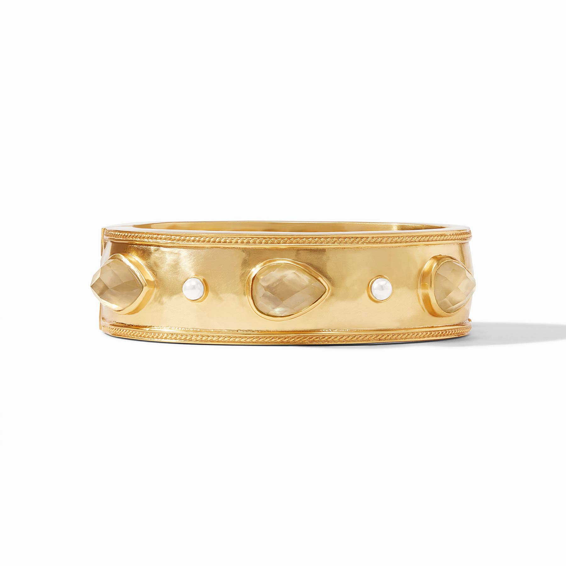 Cannes Stone Statement Hinge Bangle | Julie Vos