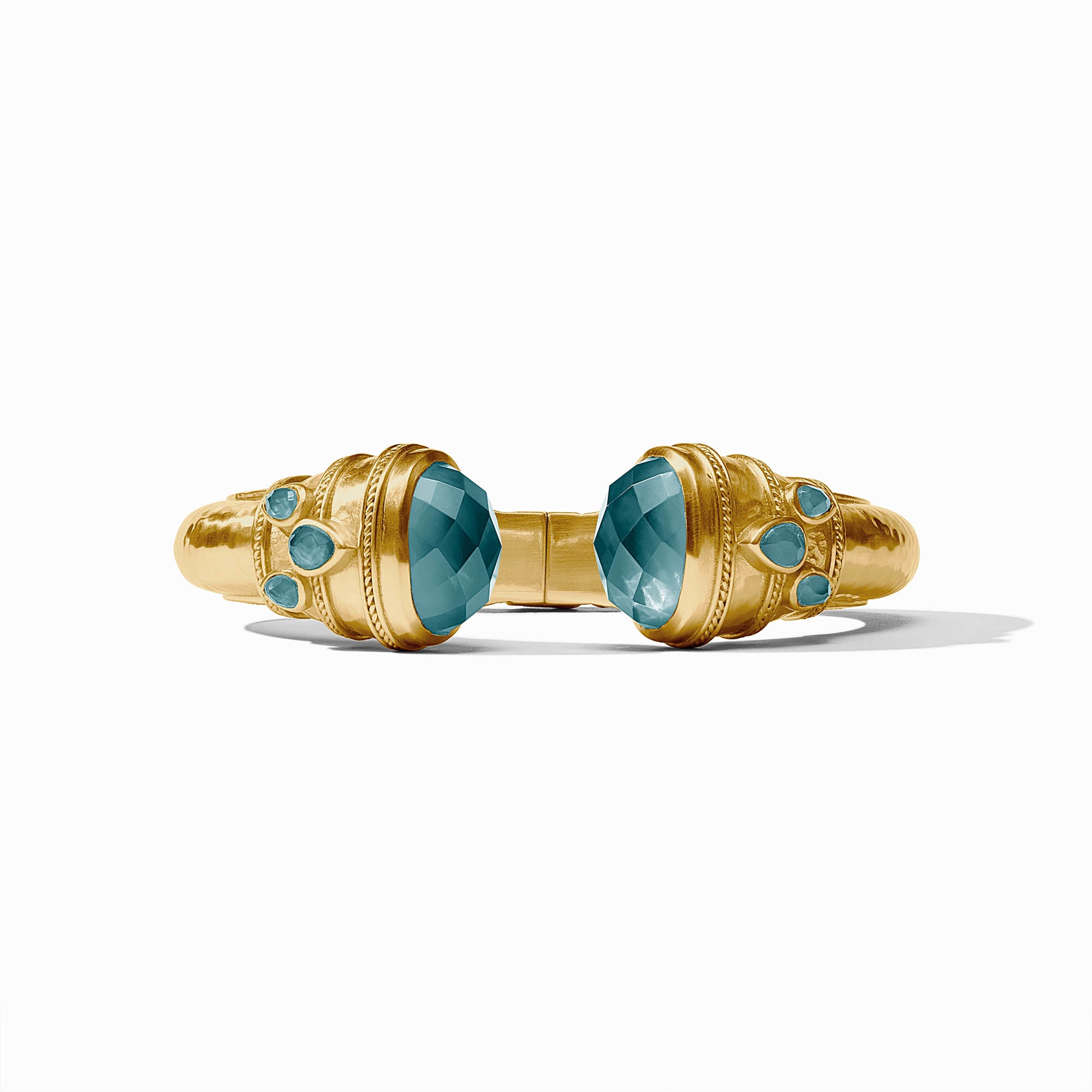 Julie Vos - Cannes Cuff, Iridescent Peacock Blue / Small