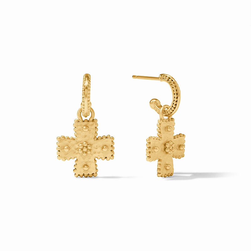 Julie Vos - Canterbury Hoop &amp; Charm Earring, Gold