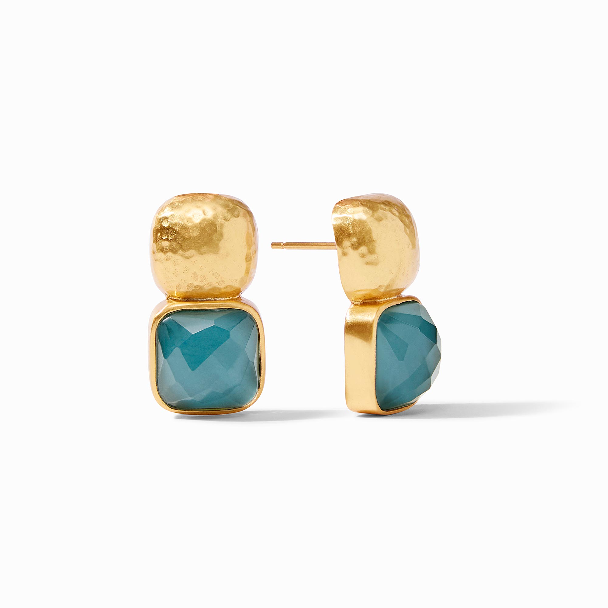 Julie Vos - Catalina Earring, Iridescent Peacock Blue