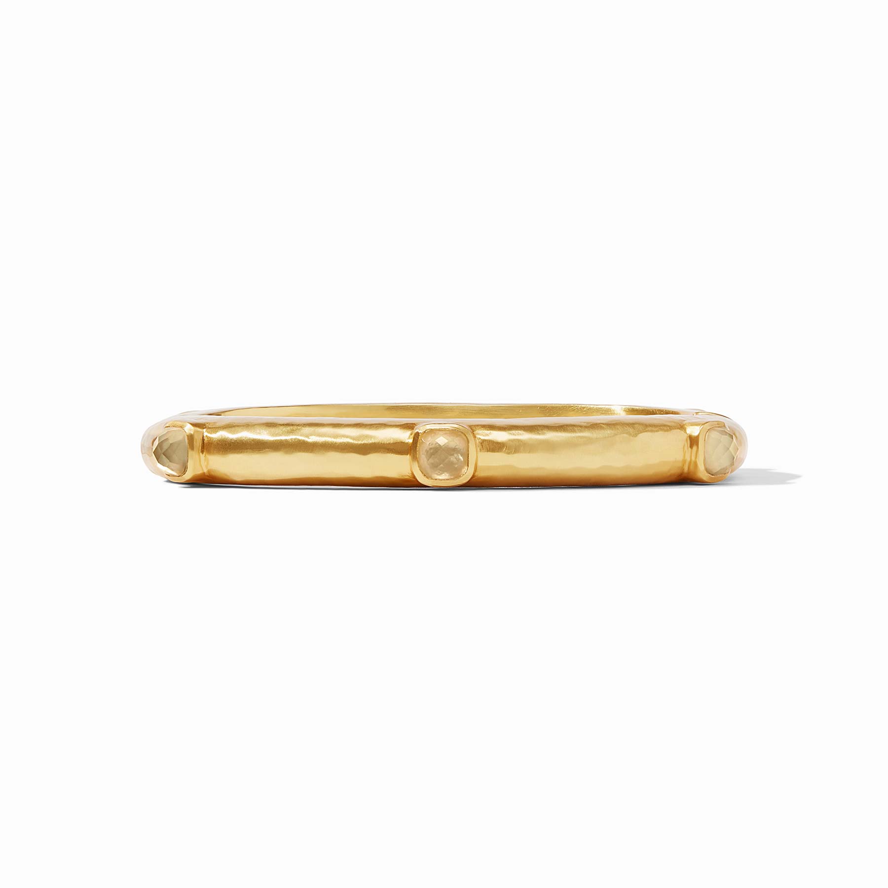 Julie Vos - Catalina Stone Hinge Bangle, Iridescent Champagne
